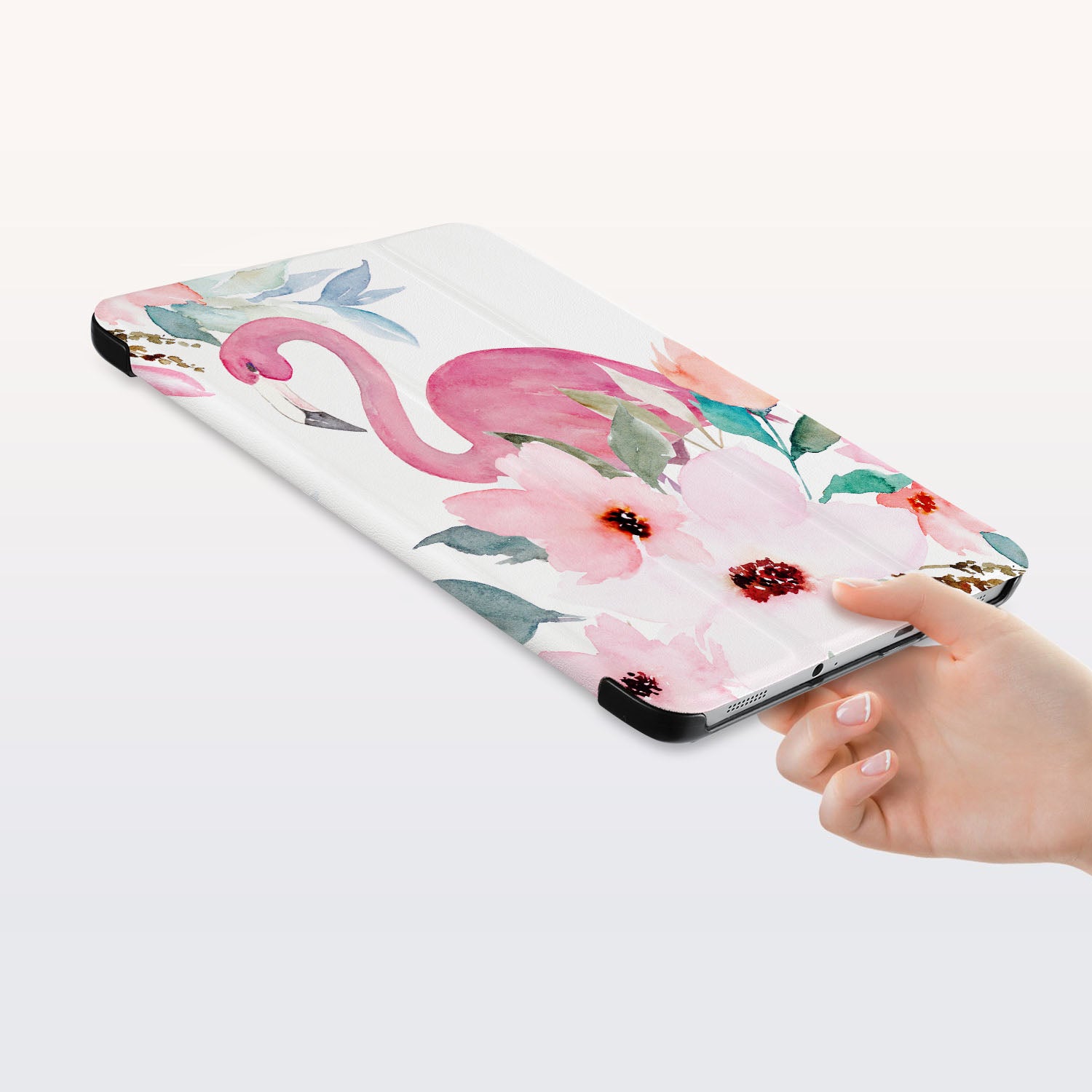 Samsung Tablet Case with Flamingo Design - Slim Protective Cover for Samsung Galaxy Tab A/S6/S7/S8 - Perfect for Work, School & Travel