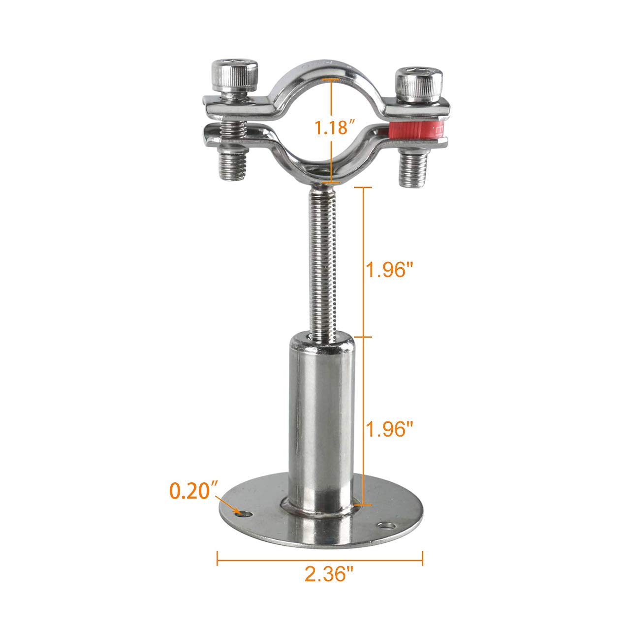 Eyourlife 32mm Stainless Steel Ceiling Pipe Bracket - Heavy Duty Support for HVAC, Plumbing & Industrial Pipes (Indoor/Outdoor Use)
