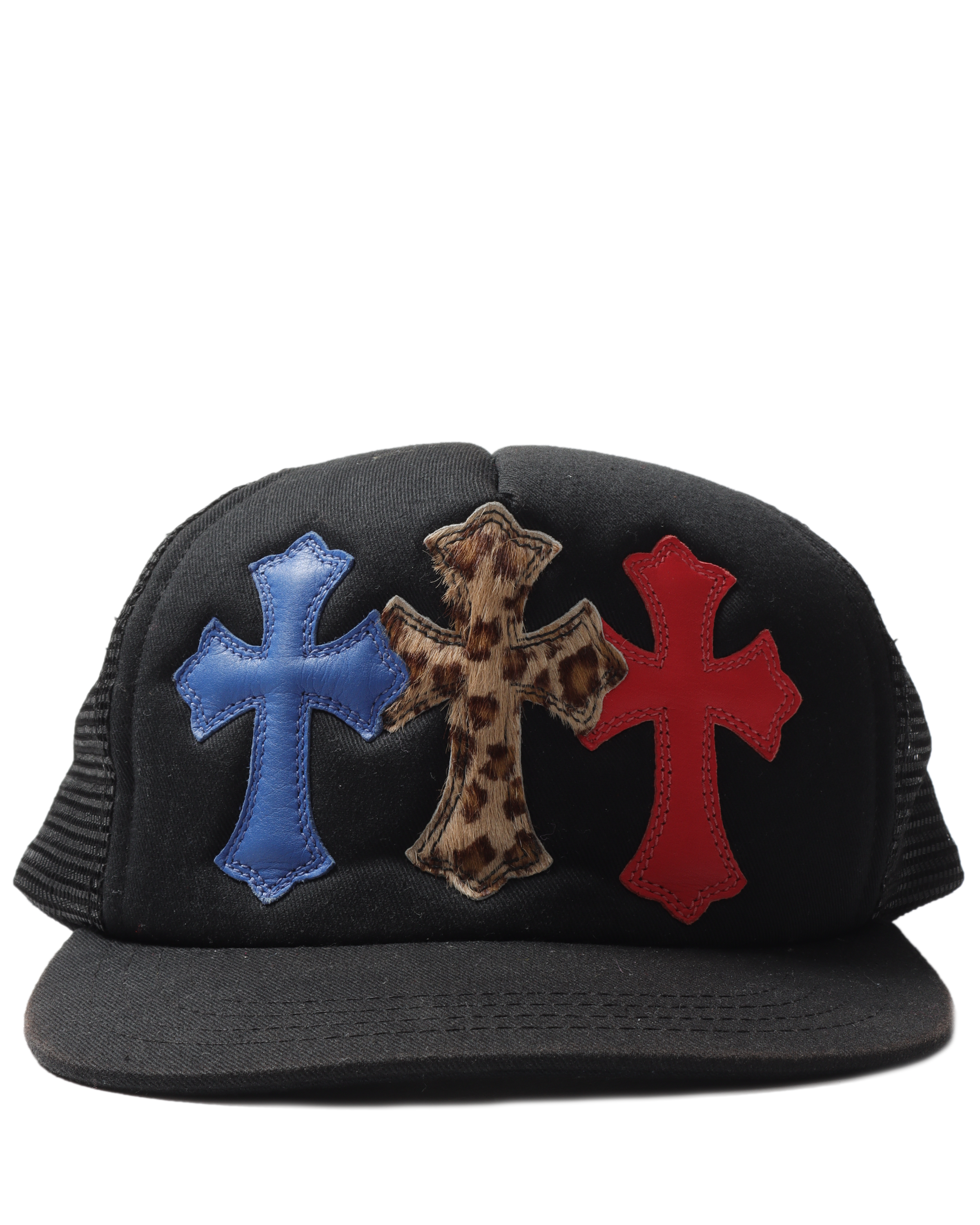 Unique Cemetery Cross Patch Trucker Hat - Gothic Embroidered Cap for Men & Women - Perfect for Halloween, Graveyard Visits & Alternative Fashion