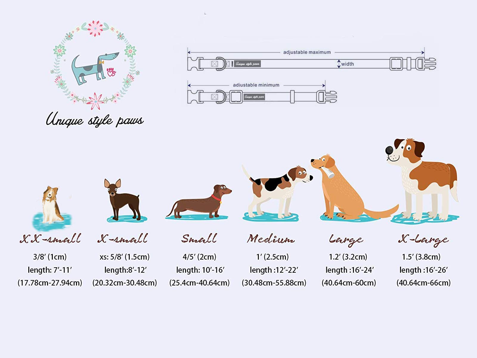 Stylish Adjustable Dog & Cat Collar with Bow Tie - Unique Paws Design for Small, Medium & Large Pets - Perfect for Parties, Photos & Special Occasions
