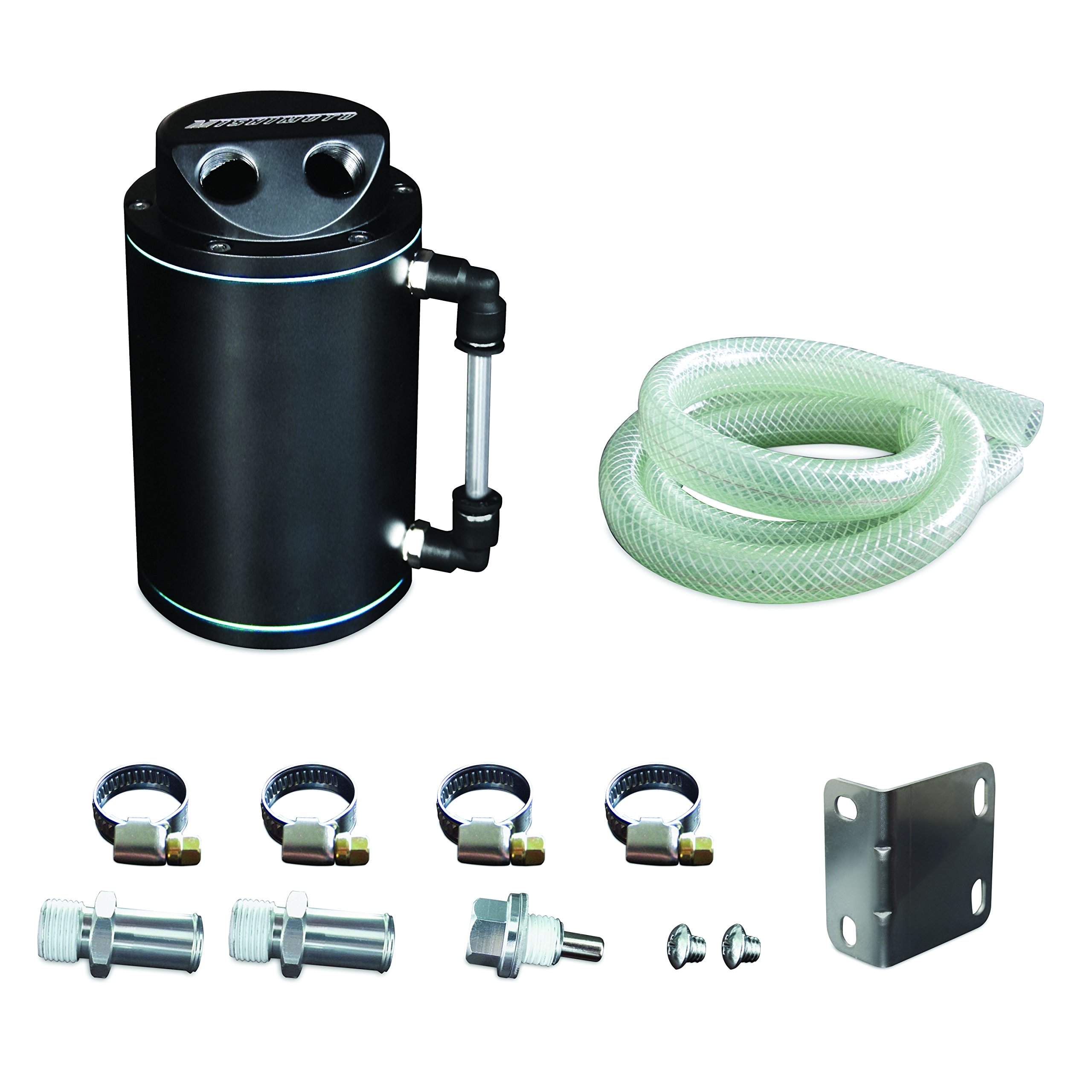 Mishimoto Black Oil Catch Can - High Performance Baffled Oil Separator for Turbo & Supercharged Engines - Reduces Blow-by & Improves Engine Life - Perfect for Racing, Off-Road & Modified Vehicles