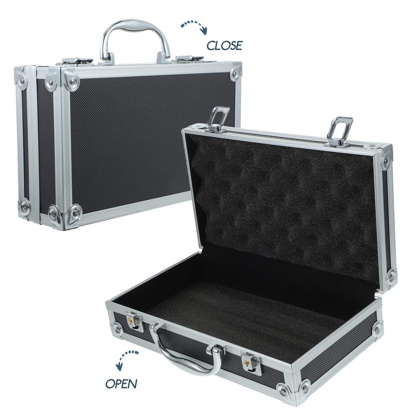Secure Aluminum Tool Box with Lock - Portable Metal Hard Case for Tools & Valuables | Durable Storage for DIY, Construction & Travel Use