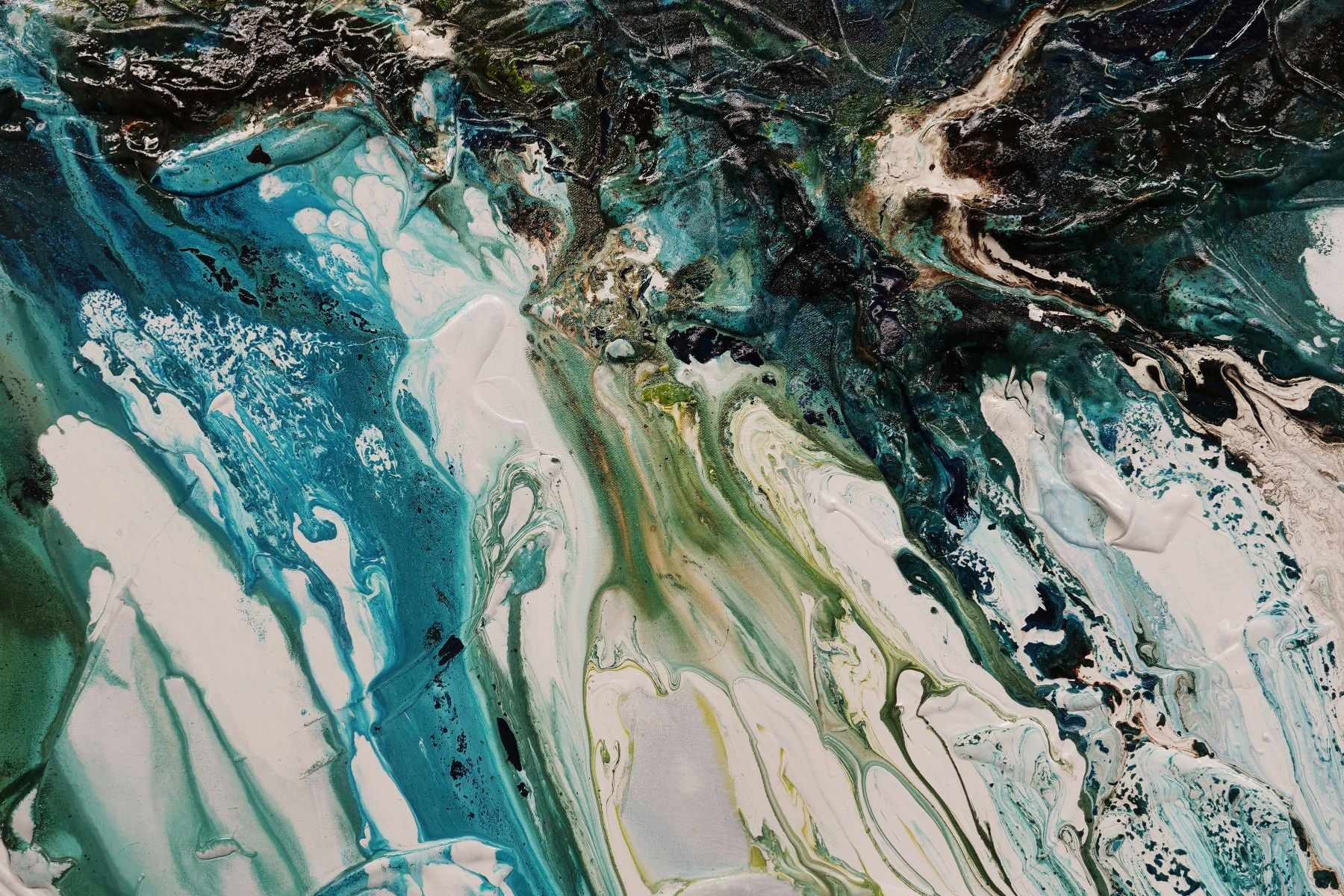 Natural Teals 200cm x 80cm Teal Textured Abstract Canvas Wall Art - Perfect for Living Room, Bedroom & Office Decor