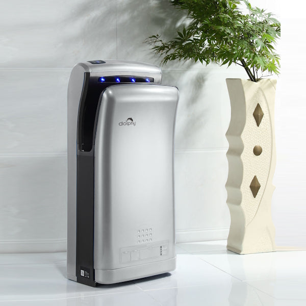Dolphy Peak Jet Hand Dryer 1800W - High Speed Commercial Hand Dryer in Grey or White - Perfect for Restaurants, Hospitals, and Public Restrooms