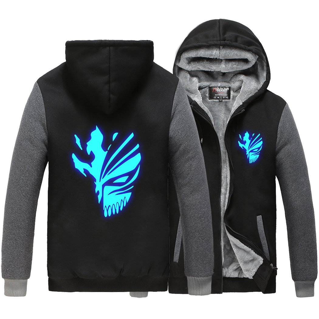 **HOLRAN Anime Kurosaki Ichigo Sweater Hoodie - Bleach Cosplay Pullover for Men & Women - Casual Winter Warm Fleece Jacket for Anime Fans & Gift Ideas**