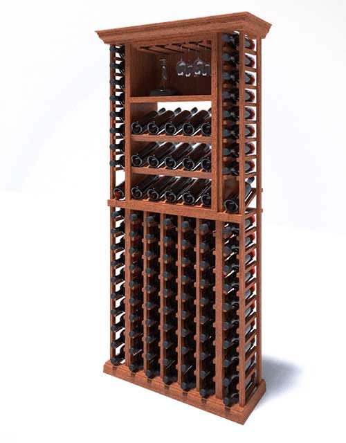 3 Foot Wine Cellar - 126 Bottle Capacity Wine Rack for Home, Restaurant & Bar Storage | Compact Freestanding Wine Cabinet for Basement or Kitchen