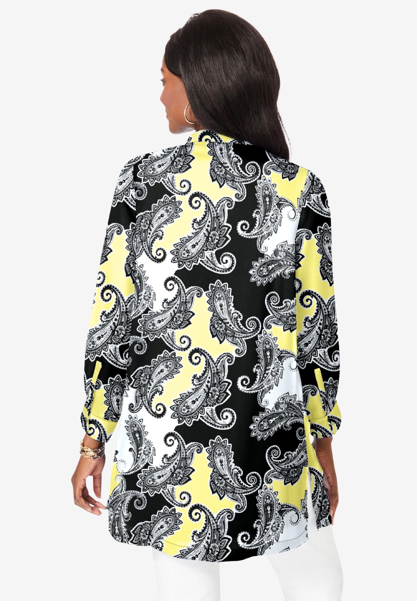 Jessica London Plus Size Georgette Tunic Top for Women - Office & Casual Wear