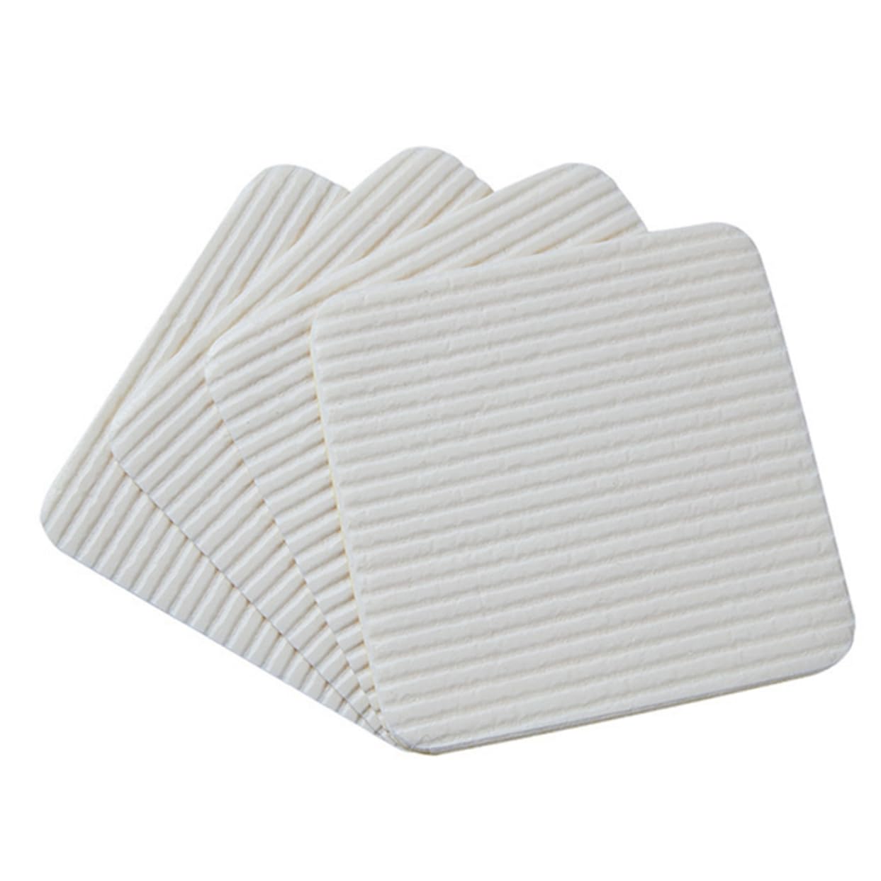 VOSAREA 4-Pack Washable Non-Slip Carpet Tape - Anti-Curl Rug Gripper Pads, White Non-Woven Fabric, No Residue for Hardwood & Tile Floors - Perfect for Runners, Area Rugs & Carpets in Living Room, Bedroom & Hallway