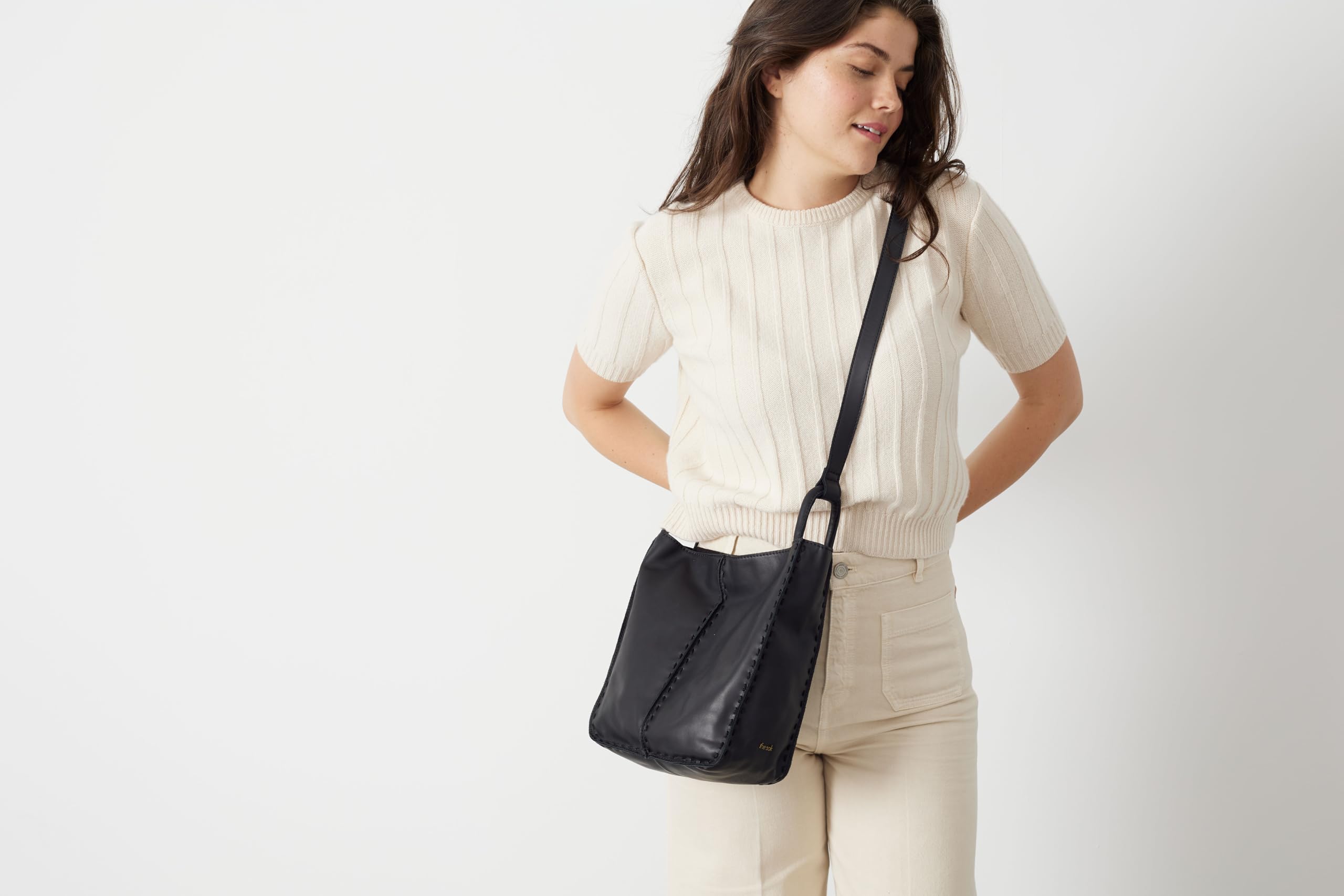 The Sak Los Feliz Crossbody Purse for Women - Genuine Leather Handbag with Adjustable Shoulder Strap - Perfect for Everyday Use, Work, Travel & Casual Outings