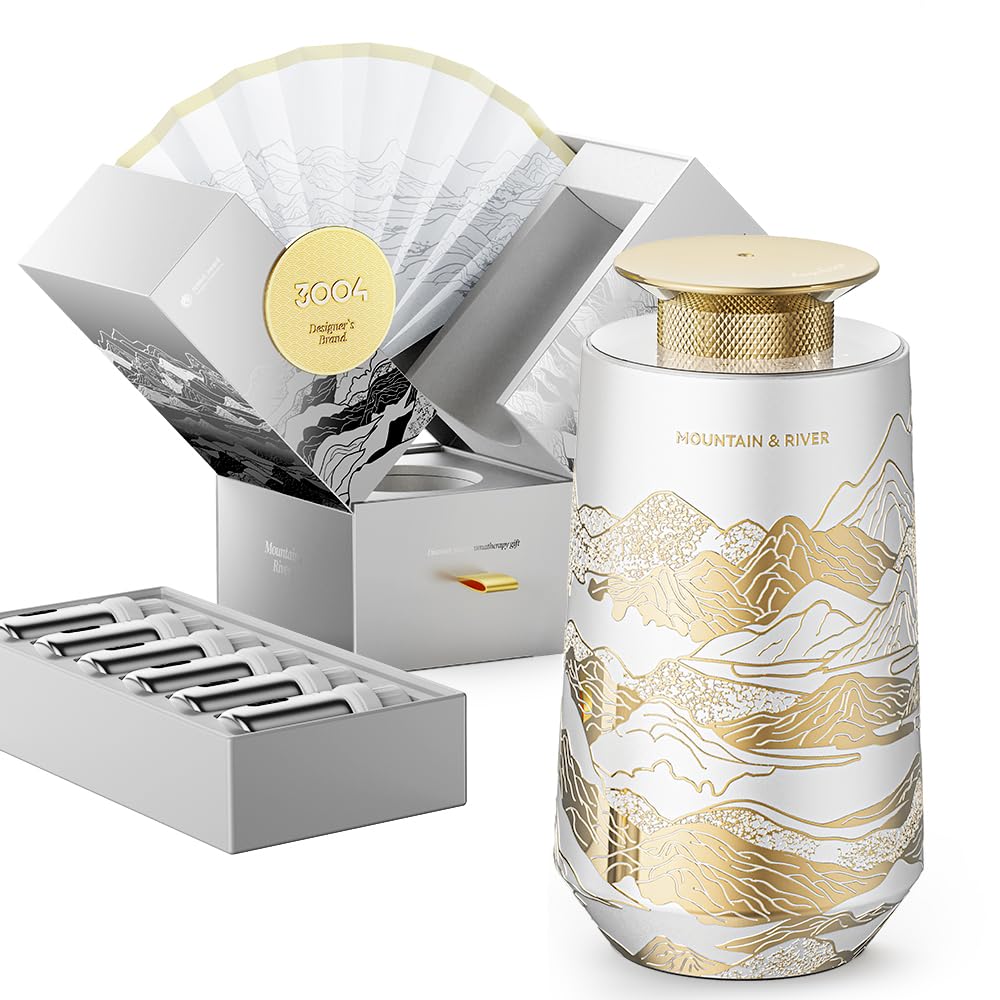 Premium Smart Car Air Freshener Diffuser with 7 Luxury Hotel-Scented Essential Oils | Rechargeable Waterless Aroma Diffuser with Auto On/Off | Perfect Car Accessory Gift for Men & Auto Enthusiasts | Ideal for Road Trips, Commuting & Vehicle Interior Refresh