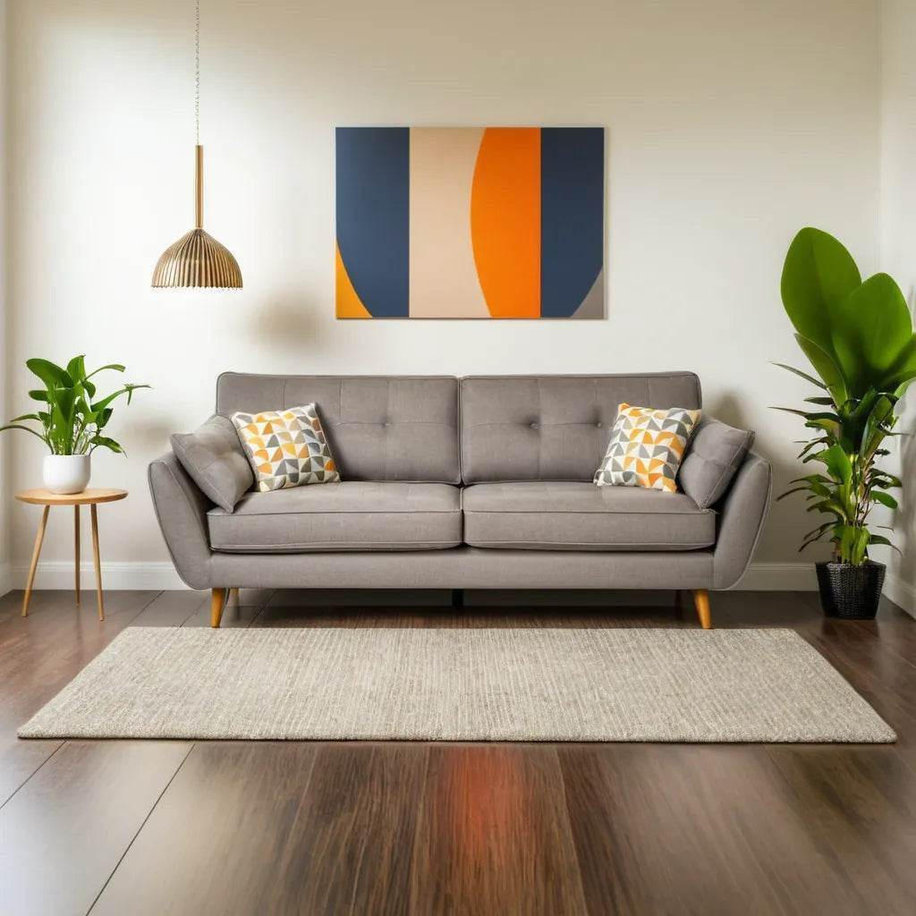 Water Repellent Heather Fabric Sofa - Comfortable & Durable Living Room Furniture for Home, Office, or Lounge