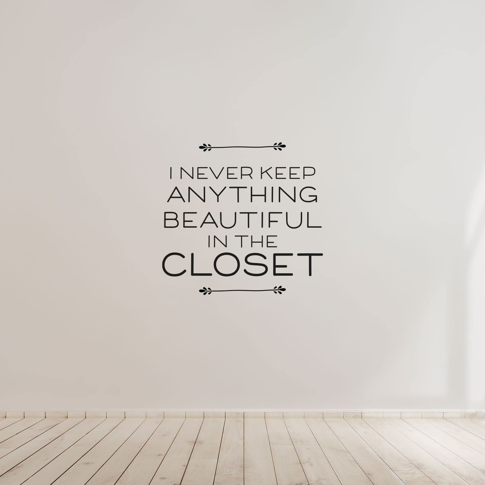 Life Quotes Vinyl Wall Decal - Inspirational Closet Art Sticker for Dressing Room & Wardrobe (10x8 Inch) | Perfect for Home Decor, Fashion Lovers & Bedroom Inspiration