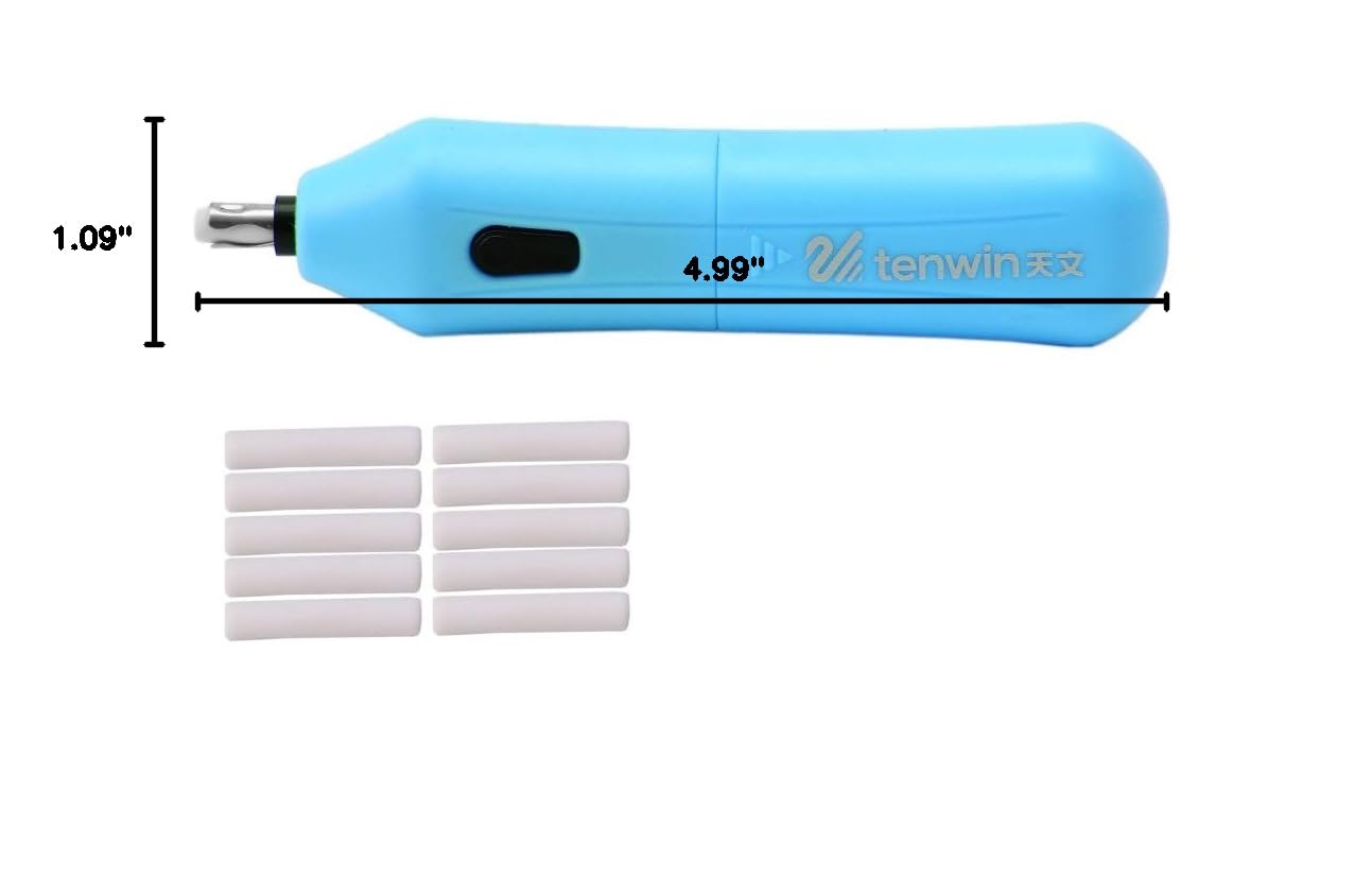 Portable Electric Eraser Pen with 10 Refillable Eraser Cores - Perfect for Artists, Students, Sketching & Painting | Correction Tape & Whiteout for Art Projects, School Work & Office Use