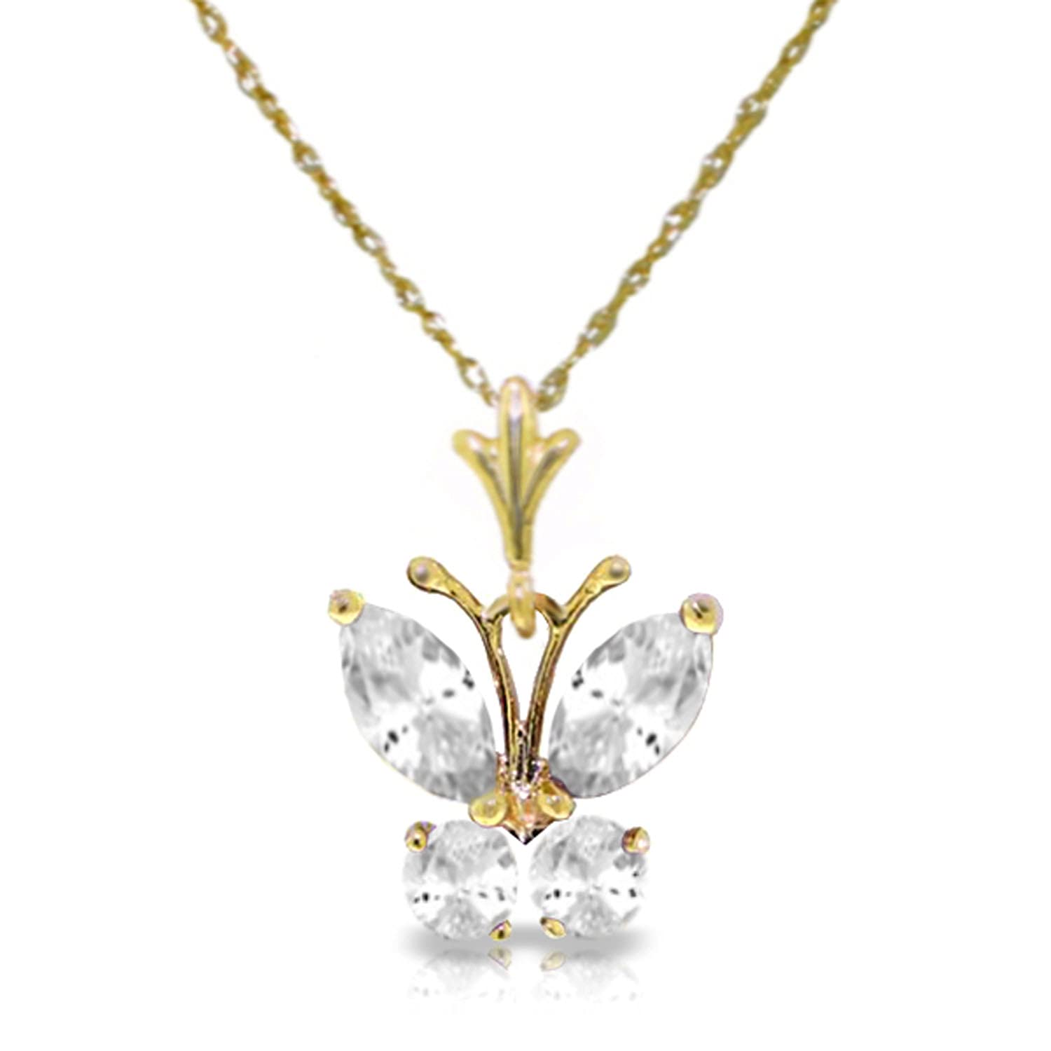 14K Solid Gold Necklace with Cubic Zirconia - Elegant Galaxy Gold GG Pendant for Women | Perfect for Weddings, Anniversaries & Special Occasions
