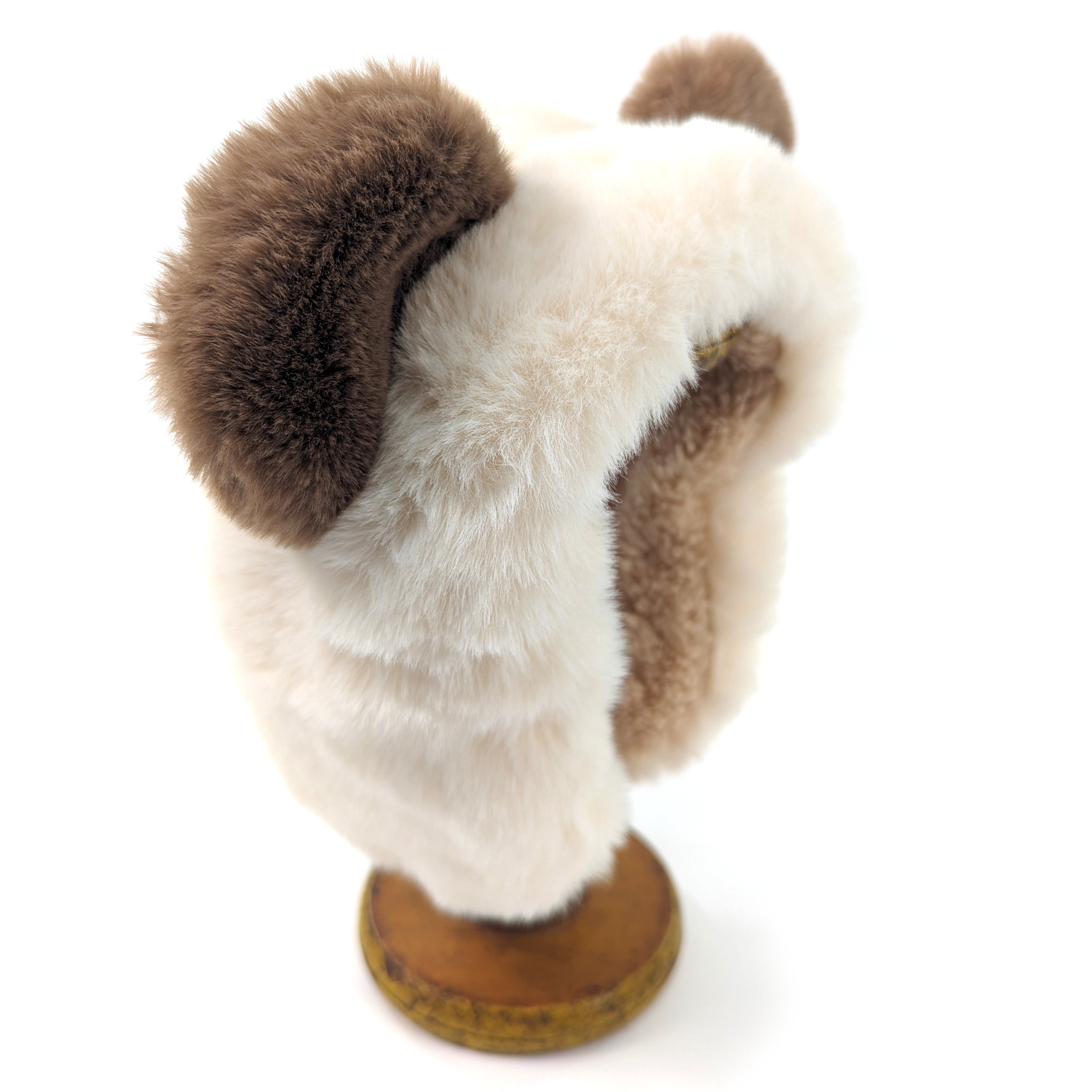 Bear Ear Headband Winter Warm Fleece Ear Muffs for Women & Girls - Soft Cream Knit Headband for Cold Weather, Outdoor Activities, and Fashion Accessories