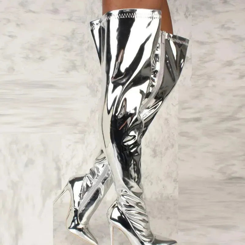 Stylish Pointed Toe Women's Knee High Boots - Fashionable & Comfortable for Fall, Winter, and Party Wear