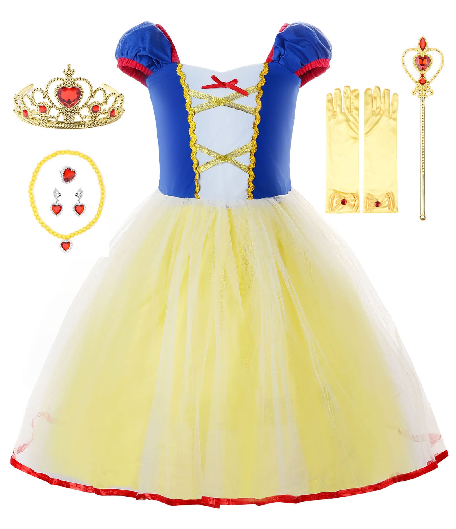 Princess Costume Dress for Girls - Elegant Birthday Party Outfit | Perfect for Halloween, Dress-Up & Fairy Tale Play
