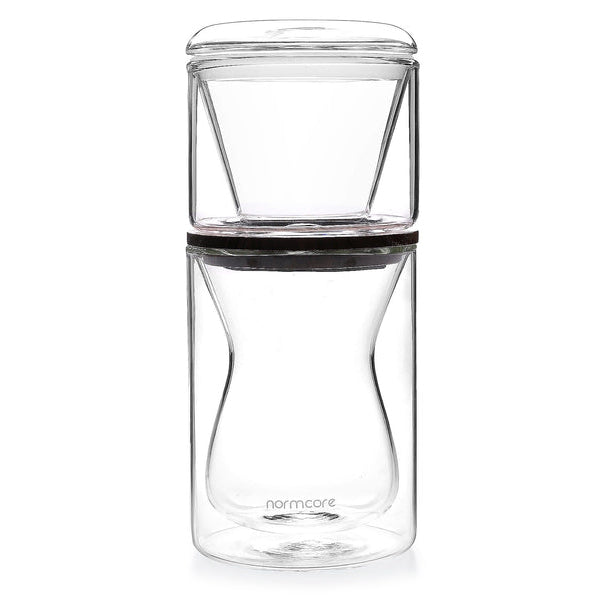 Premium Normcore Pour Over Coffee Maker - Durable Glass & Stainless Steel Dripper for Specialty Coffee Brewing at Home, Office, or Camping