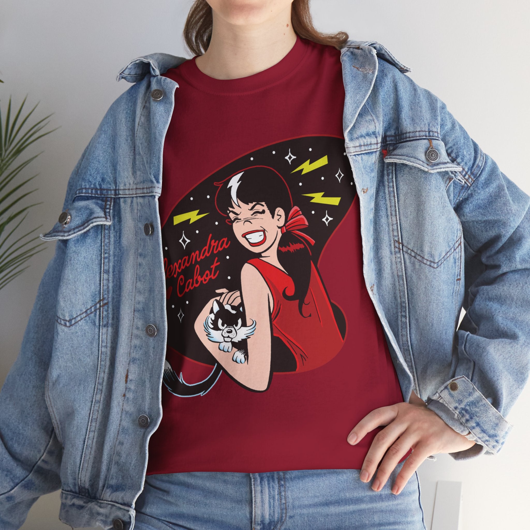 Alexandra Cabot Graphic T-Shirt | Unisex Heavy Cotton Tee with Alexandra & Sebastian Design | Casual Wear, Gift Idea, Fan Merchandise