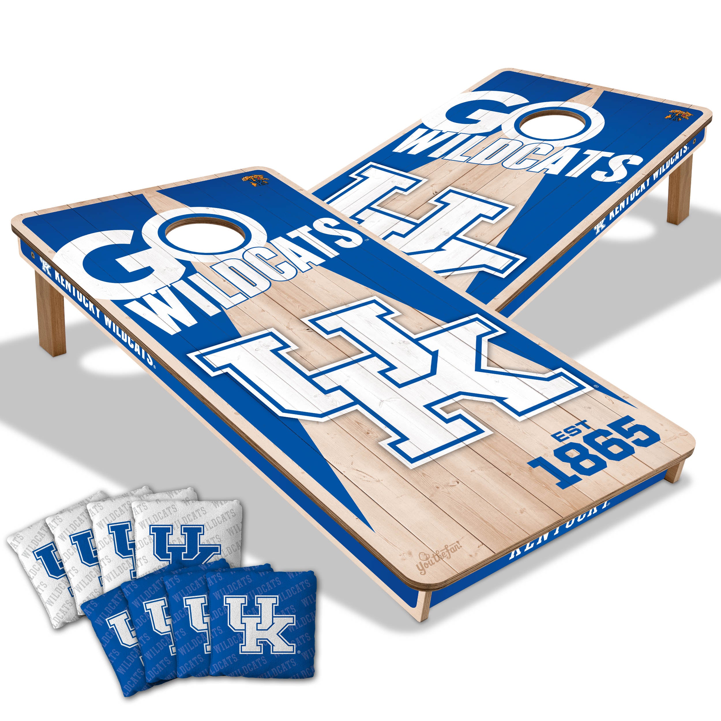 Official NCAA Licensed 2x4 Cornhole Boards Set - Regulation Size Bean Bag Toss Game for Tailgating, Backyard Parties & Outdoor Fun