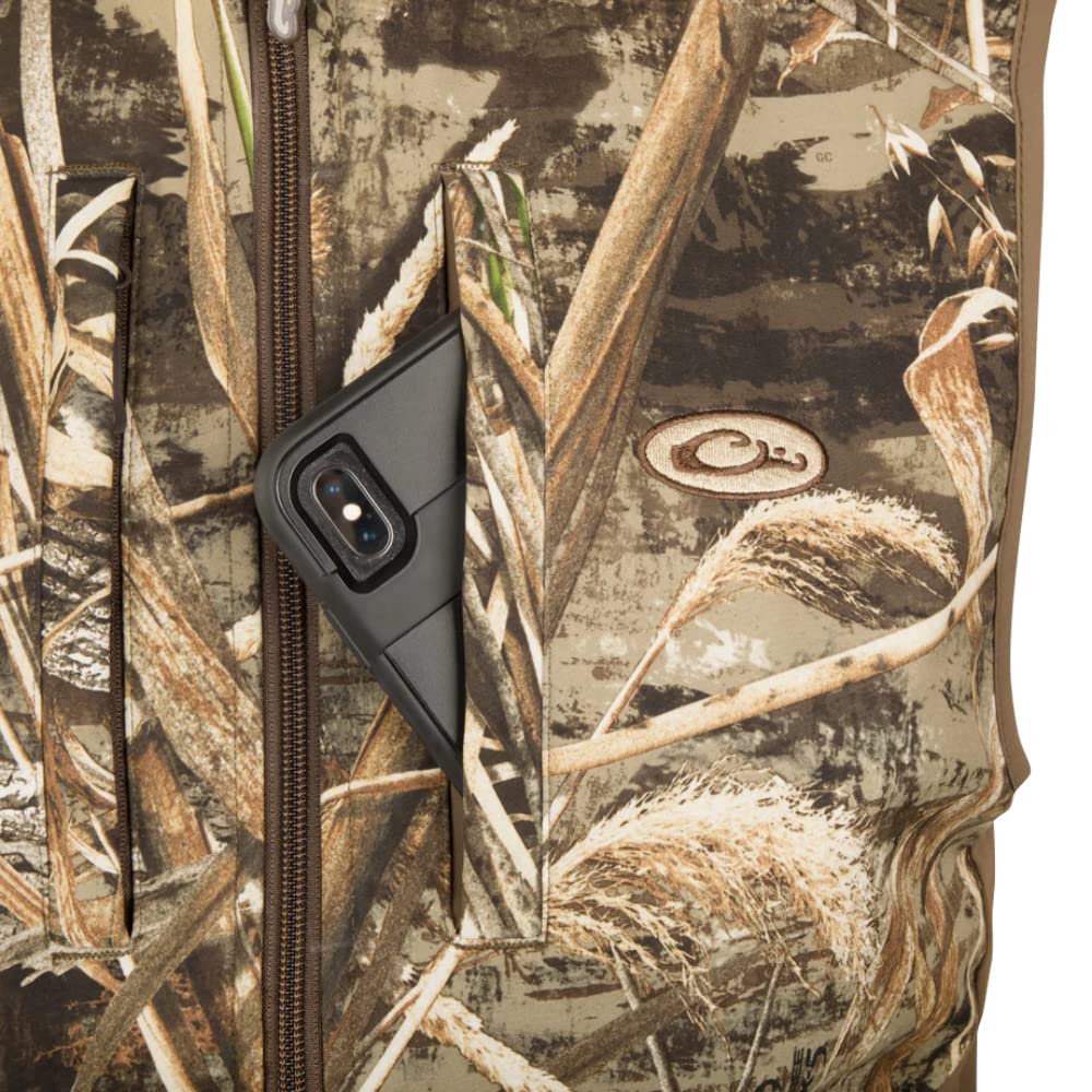 Drake Waterfowl EST Camo Windproof Tech Vest for Hunting - Mossy Oak Shadow Grass Habitat Camouflage - XLarge Size - Ideal for Waterfowl Hunting and Outdoor Adventures