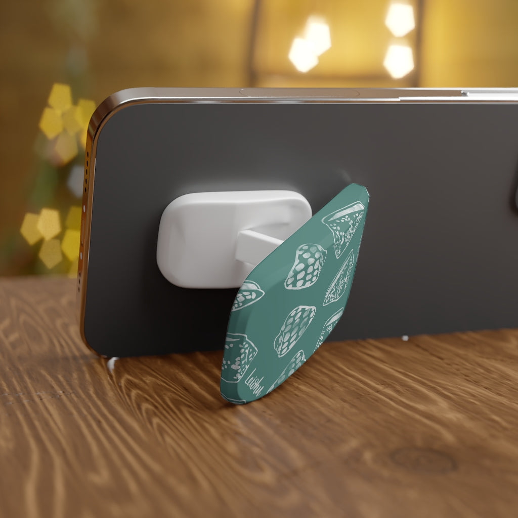 Shell Phone Grip - Non-Slip Phone Holder with Adhesive for All Smartphones - Perfect for One-Handed Use While Driving, Shopping & Taking Selfies