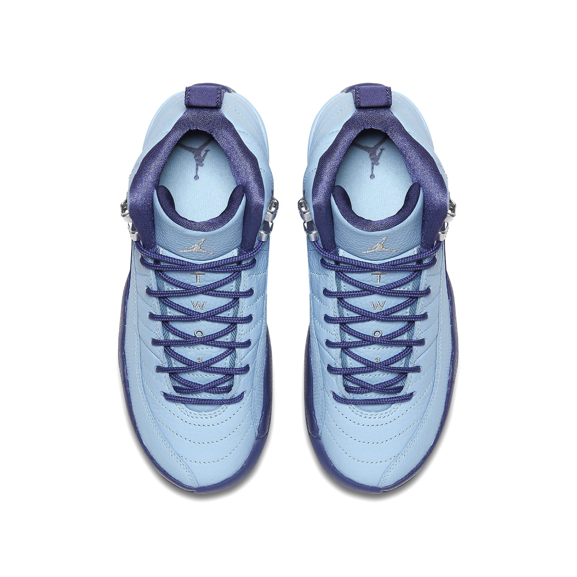 Nike Air Jordan 12 Retro GS Kids Basketball Shoes - Light Aqua/White (510815-100) | Comfortable Sneakers for Boys & Girls | Perfect for School, Sports & Casual Wear