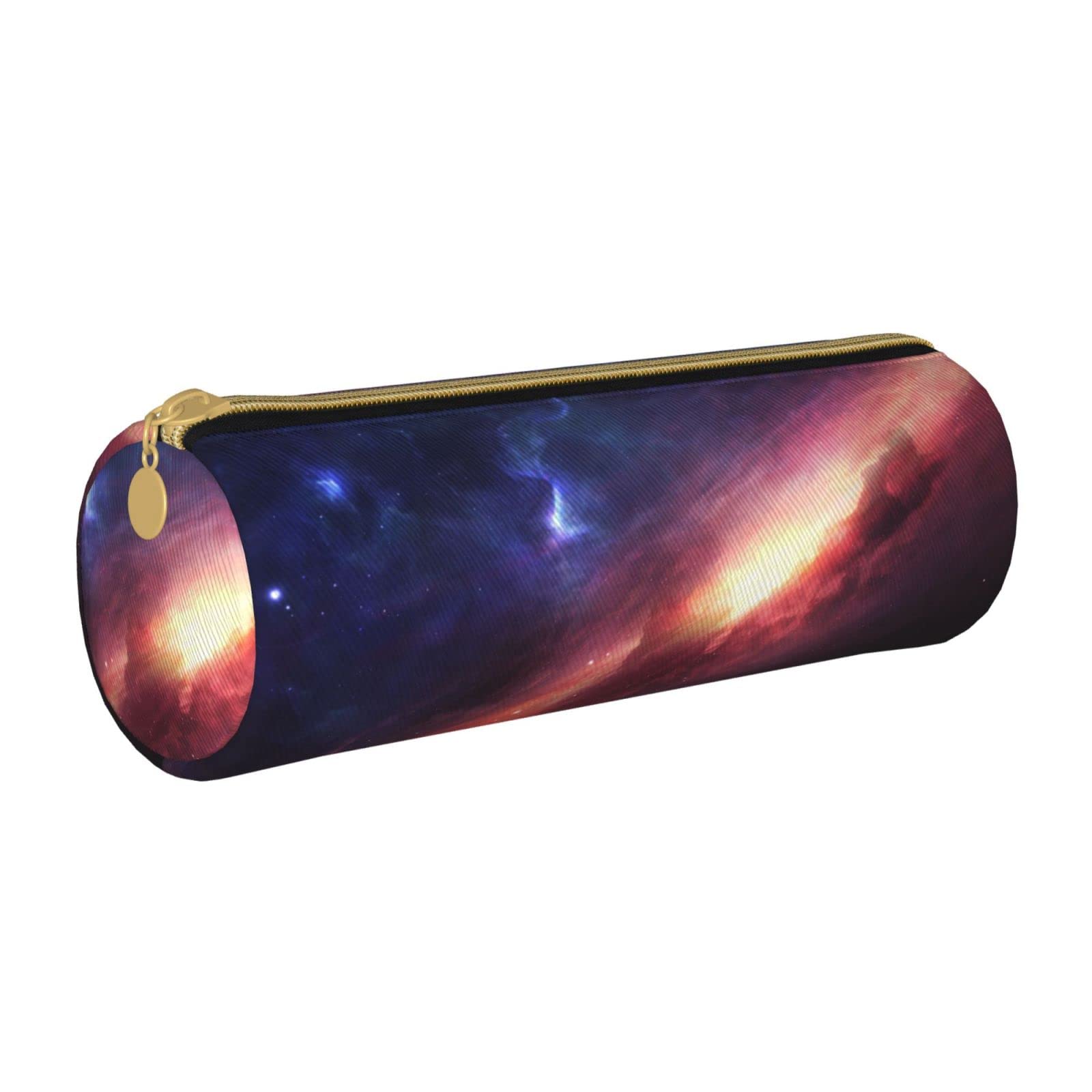 Galaxy Print Zipper Pencil Case - Durable & Portable Pen Pouch for School, Office & Travel - Multi-Purpose Storage Bag for Stationery & Toiletries (Men & Women)