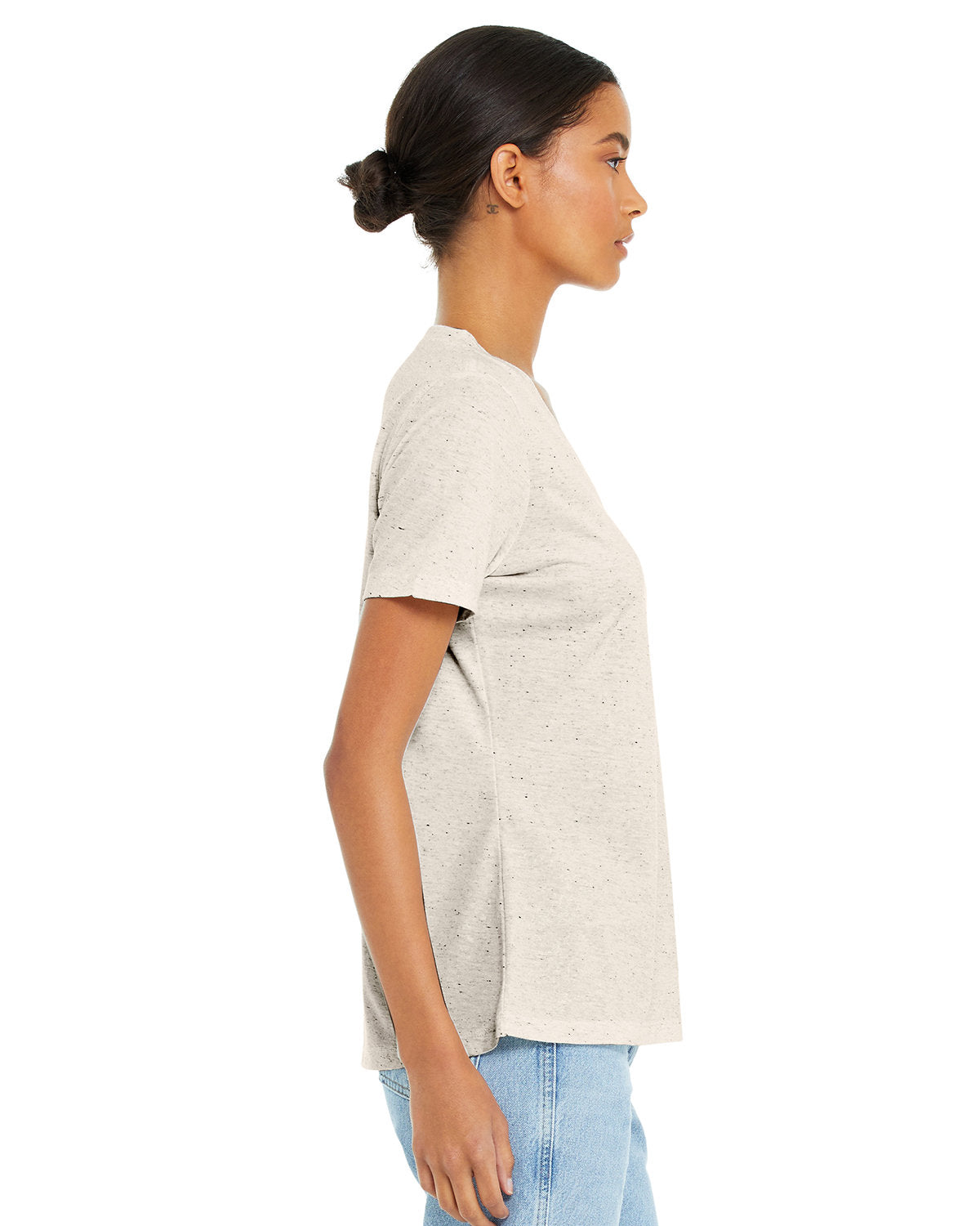 Bella + Canvas 6415 Women's Soft Relaxed Triblend V-Neck T-Shirt - Comfortable Casual Tee for Everyday Wear, Lounge & Outfits