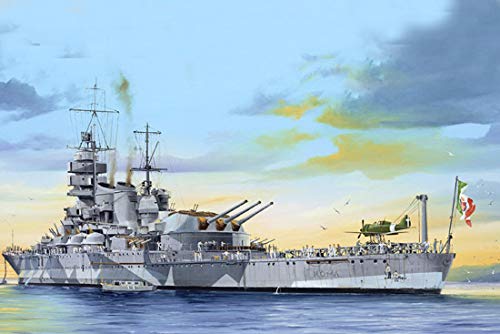 Trumpeter 1/350 Scale RN Roma Italian Navy Battleship Model Kit - Premium Collectible Warship for Display & Wargaming - Perfect for History Buffs & Military Enthusiasts