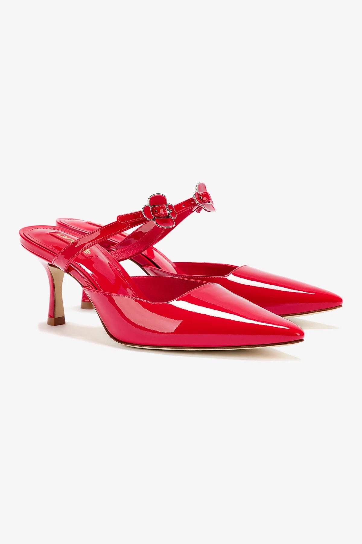Scarlet Patent Leather Daisy Pump - Women's Fashion High Heels for Parties, Weddings & Office Wear