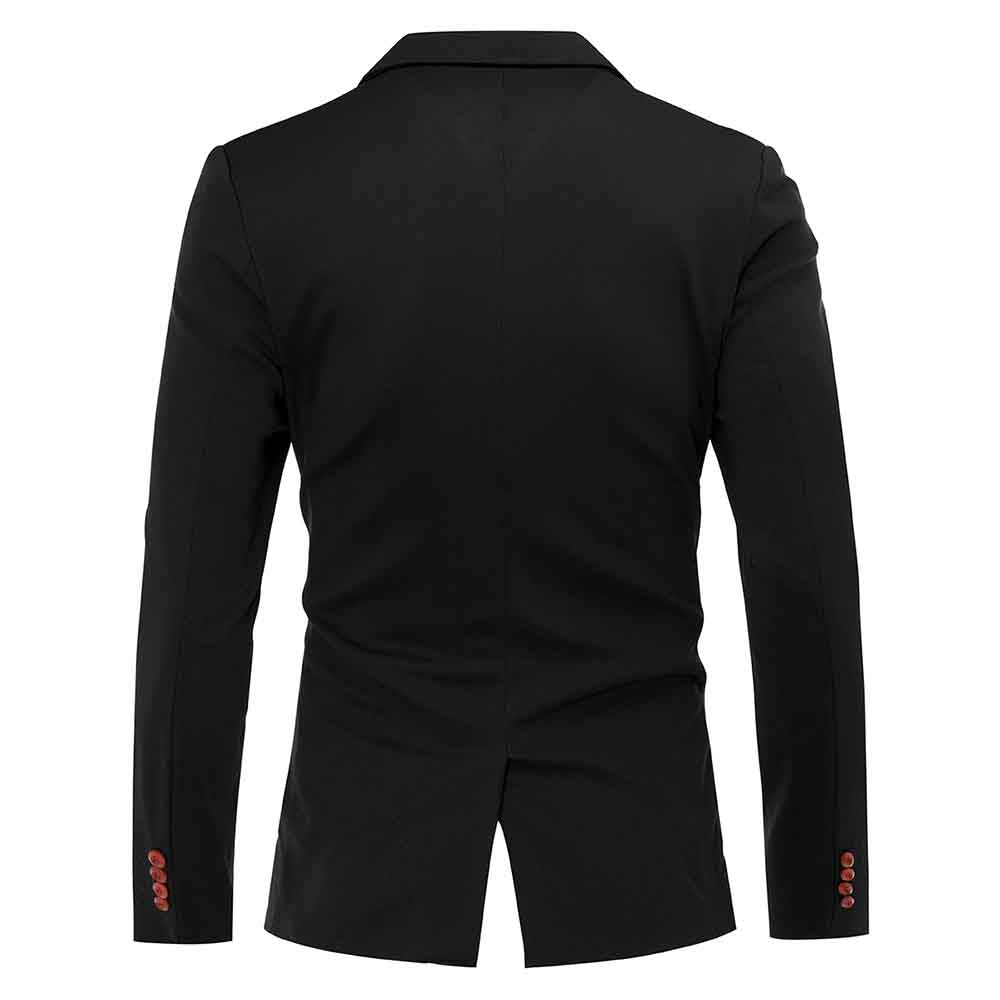 Men's Slim Fit Suit Jacket - Business Blazer Coat for Work & Daily Wear - Black | Perfect for Office, Meetings & Formal Events