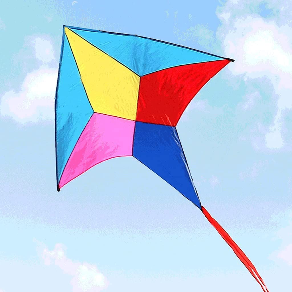 Easy-to-Fly Colorful Polaris Kites for Adults & Kids - Beginner Friendly Beach Kites with Tails, String & Reel (800M Line) - Perfect for Beach Trips, Outdoor Family Fun & Summer Activities