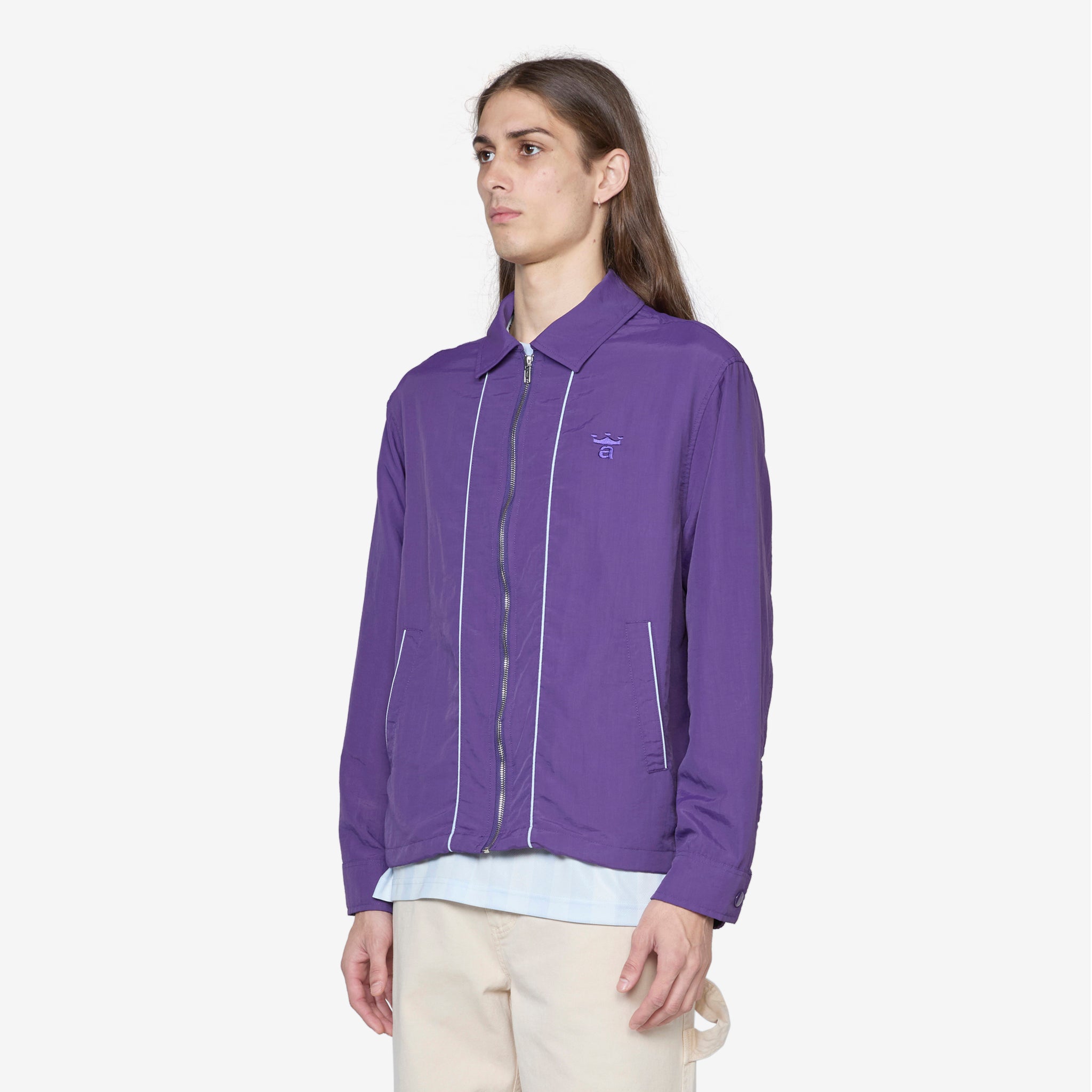 Classic Logo Coaches Jacket - Purple Windbreaker for Men & Women | Perfect for Outdoor Sports, Casual Wear & Team Uniforms
