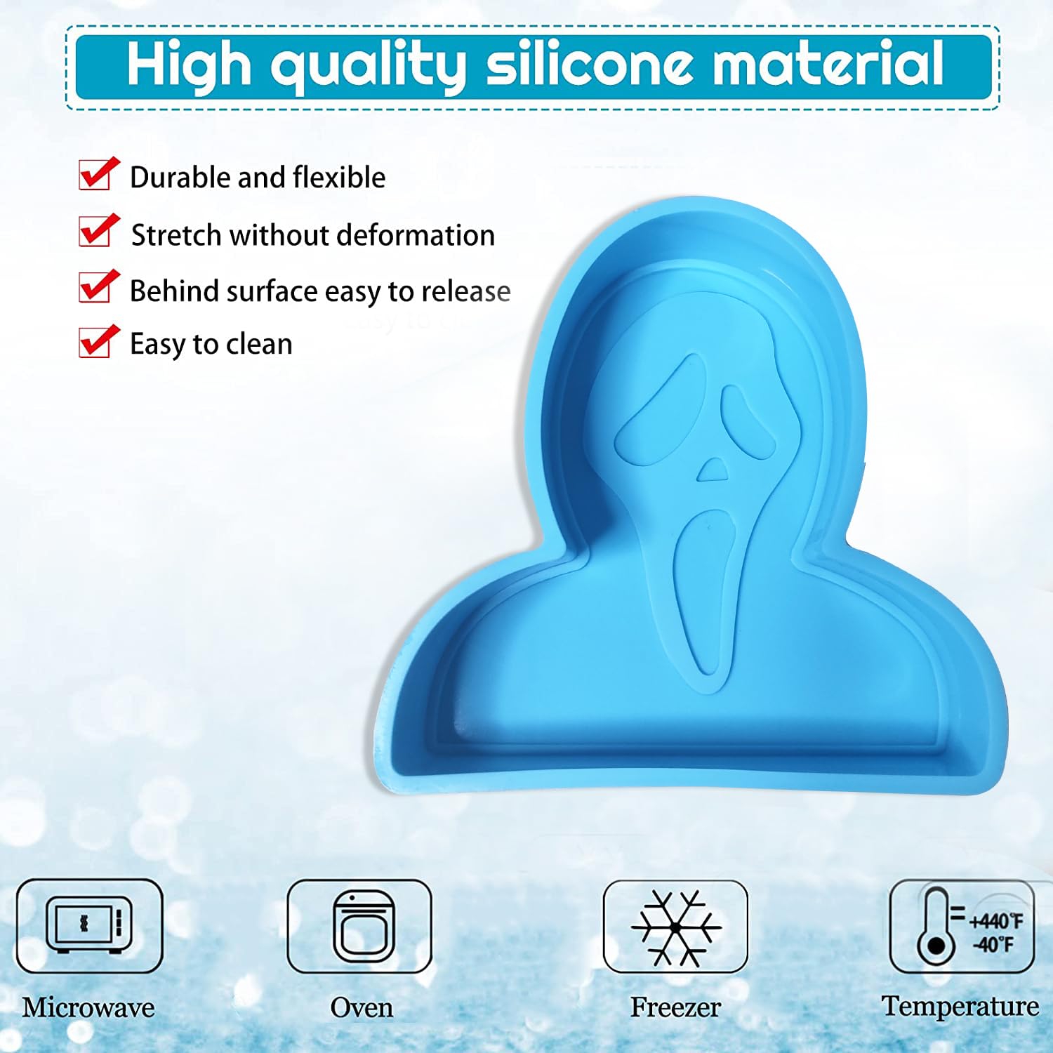 Halloween Silicone Freshies Mold - Scream Ghost Aroma Bead Car Air Freshener Kit for DIY Car & Home Decor - Perfect for Halloween Parties, Gifts & Seasonal Decorations
