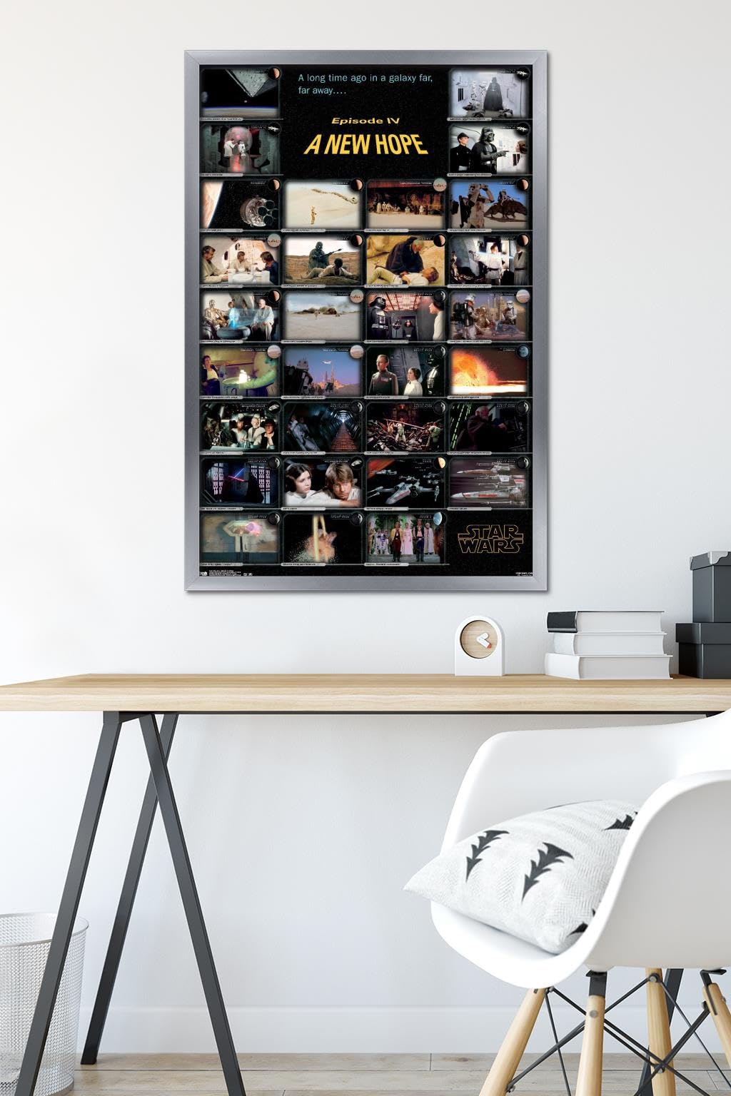 Trends International Star Wars: A New Hope Framed Wall Poster - 22.375 x 34 Inches, Silver Frame | Perfect for Home Theater, Game Room & Office Decor