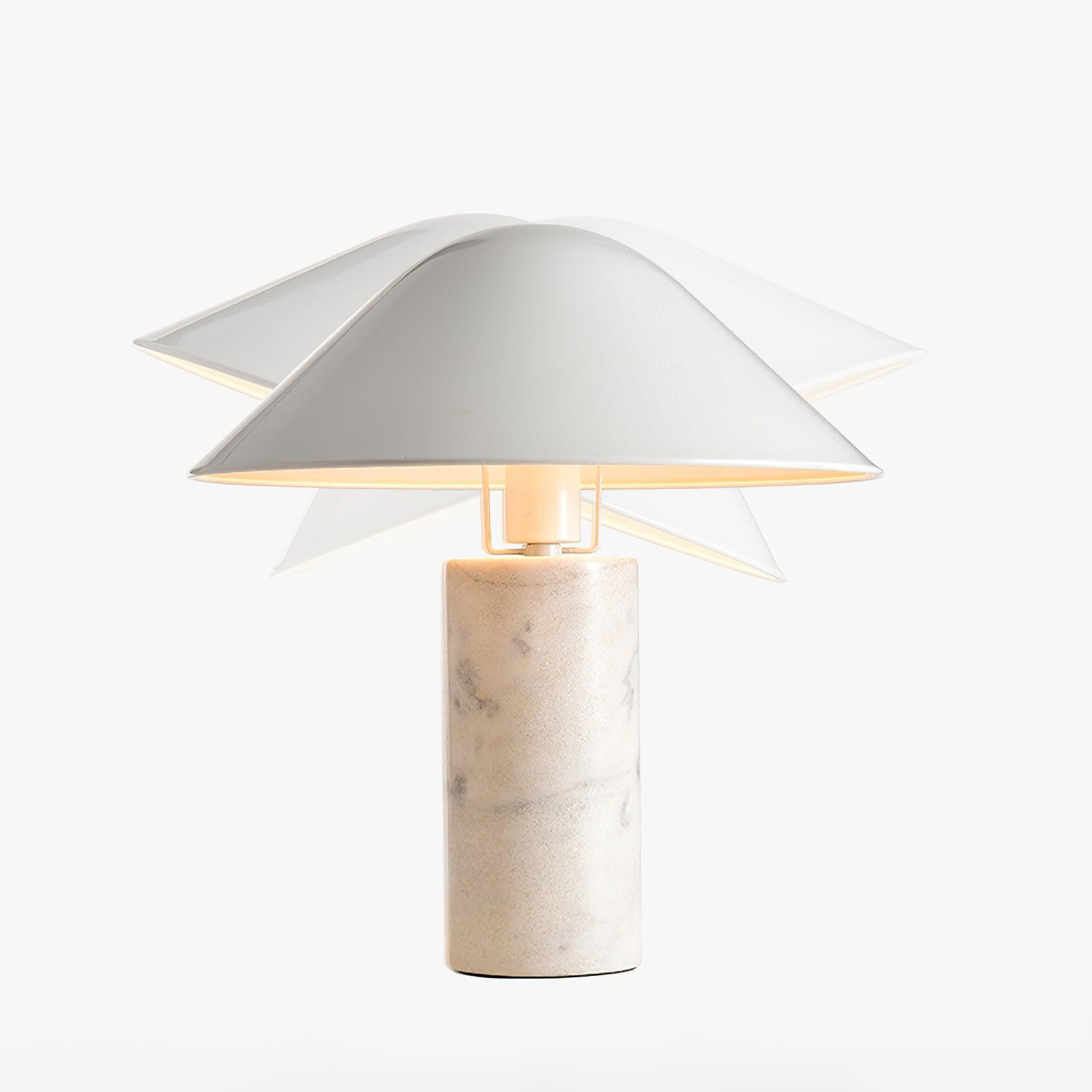 Elegant Adelaide Marble Table Lamp - Modern Home & Office Decor for Bedroom, Living Room, or Study Desk - Dimmable LED Light with USB Port