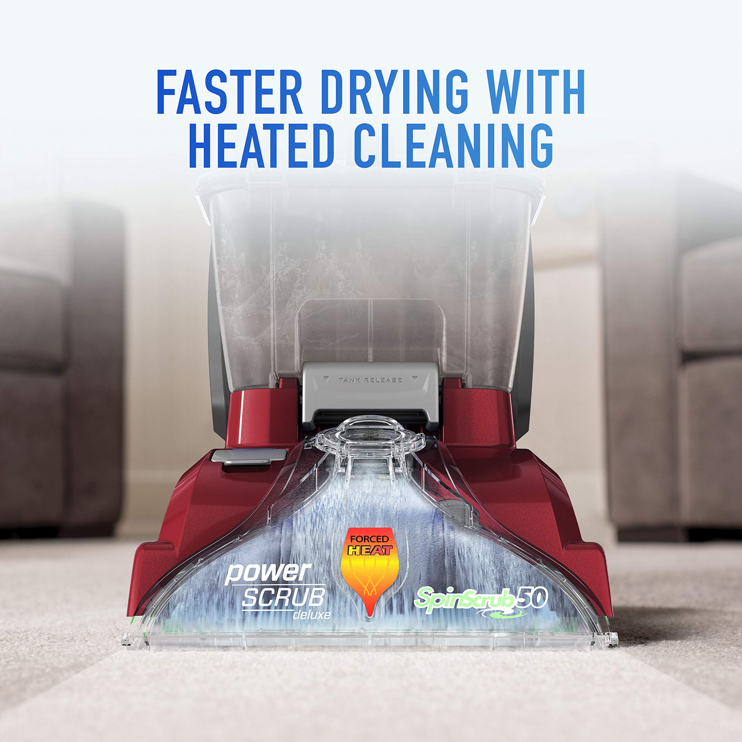 Hoover PowerScrub Deluxe Carpet Cleaner Machine FH50150NC with 64 oz Carpet Cleaning Solution - Deep Cleaning Carpet Shampoo for Pet Hair, Stains & Odors - Perfect for Home, Office & High-Traffic Areas