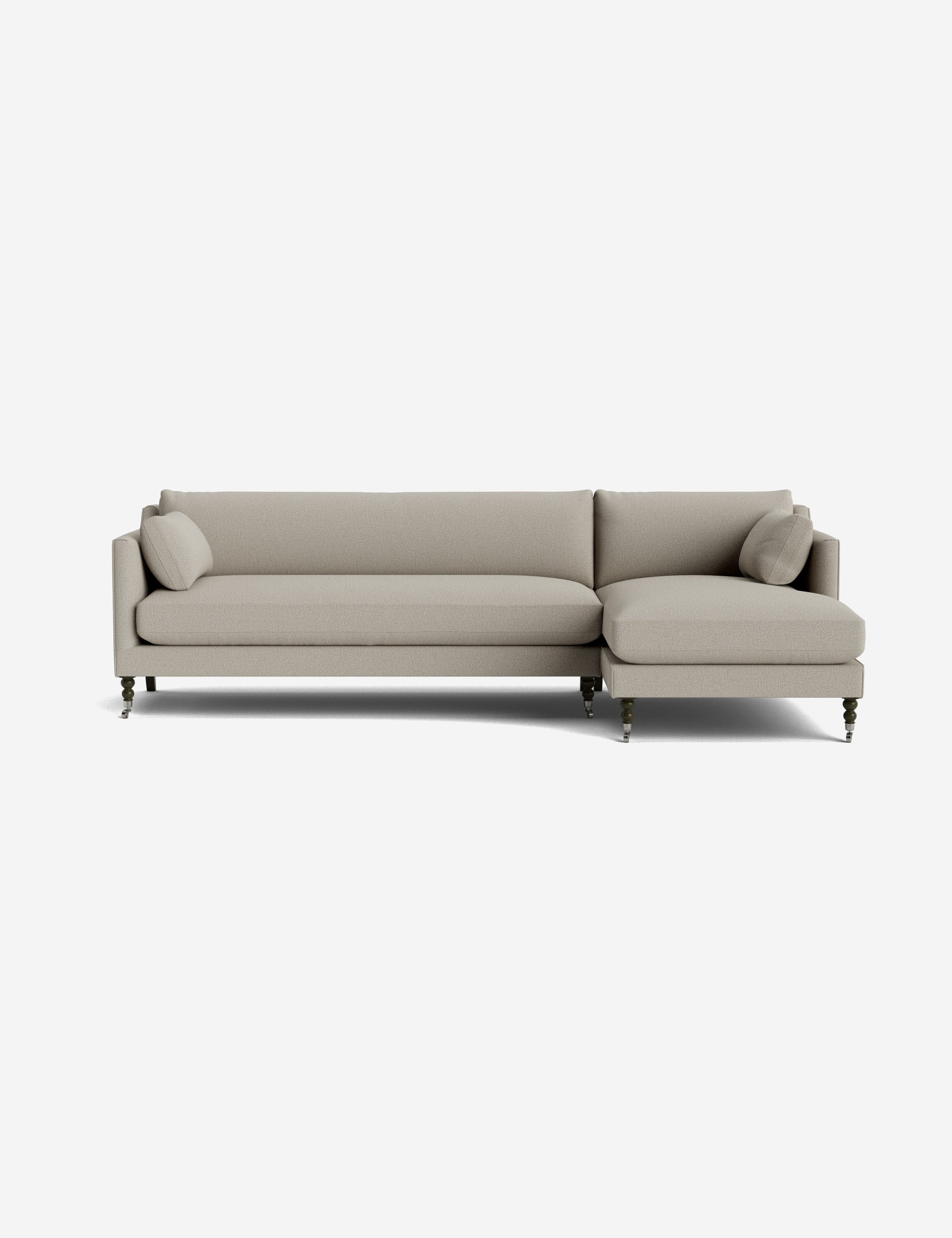Fabienne Modern Sectional Sofa with Reversible Chaise, L-Shaped Couch for Living Room - Comfortable Upholstered Furniture for Home, Apartment & Office (Grey) - Perfect for Lounging, Entertaining & Family Gatherings