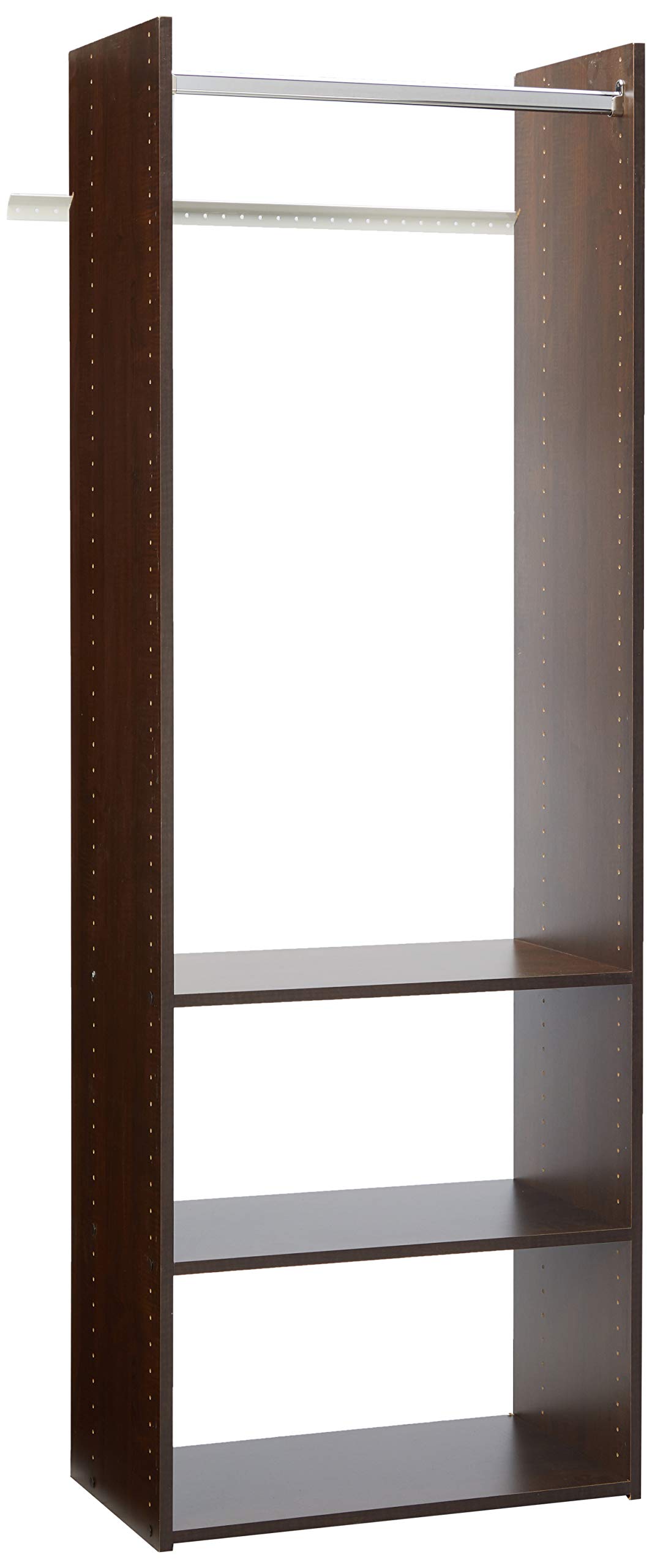 Easy Track RV1472-T 72-Inch Hanging Tower Closet Organizer in Truffle - Space-Saving Storage for Bedrooms, Closets & Dorm Rooms