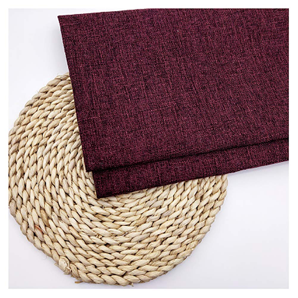 Premium Natural Linen Fabric - Solid Color Embroidery & Cross Stitch Material (25 Crimson, 1.48×5m) for Garment Making, Craft Projects & Home Decor | Perfect for DIY Clothing, Table Runners & Needlework Decorations