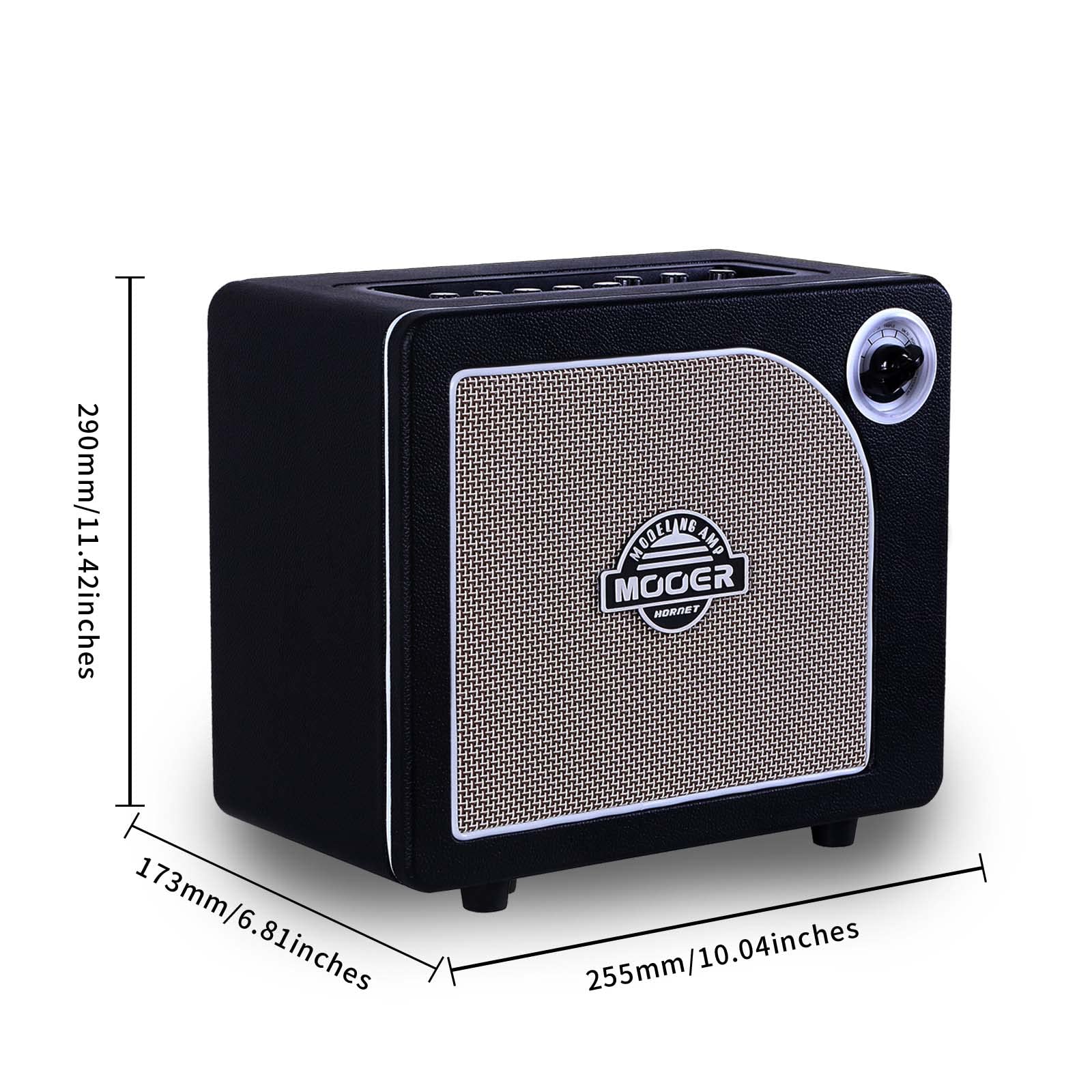 MOOER Hornet Black and White 15W Guitar Amplifier Combo - 9 Digital Amp Models for Electric Guitar & Bass | Perfect for Home Practice, Studio Recording & Live Performances