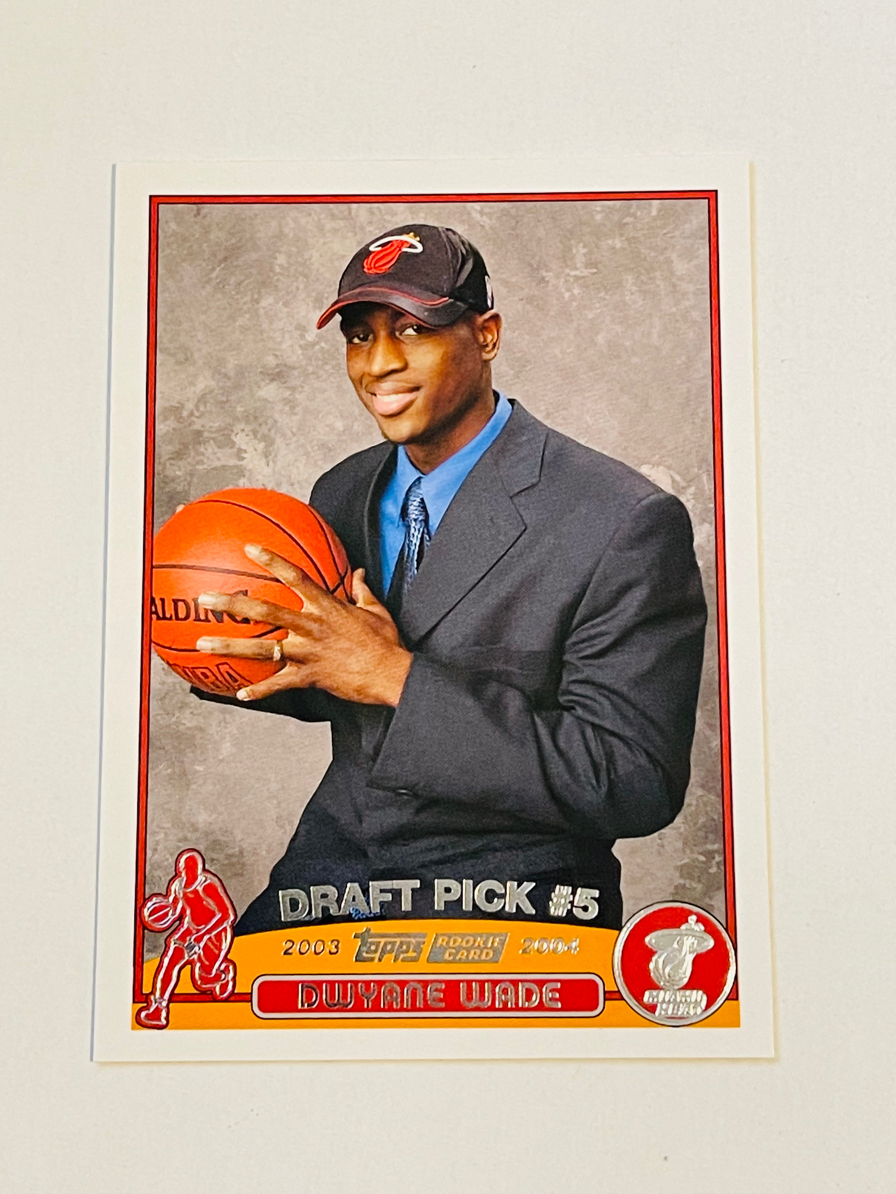 Dwayne Wade 2003 Topps Rookie Basketball Card - Authentic Collectible for NBA Fans & Sports Memorabilia Enthusiasts - Perfect for Display, Investment, and Gifting