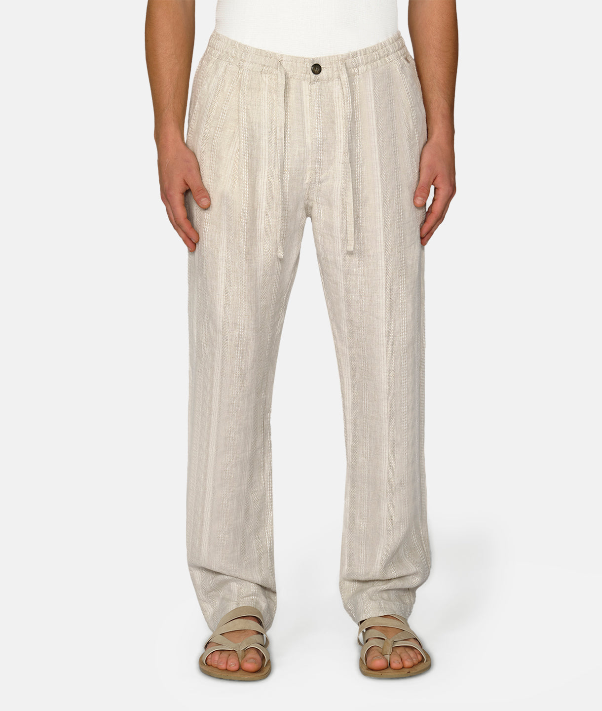 Premium Bahrain Linen Blend Pants in Wheat Color - Comfortable & Breathable for Summer, Travel & Casual Wear