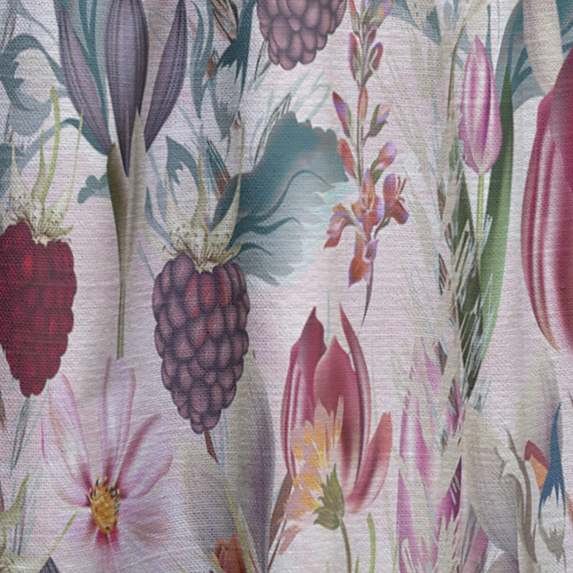 DesignQ Floral Curtains - Thermal Insulated Single Panel (52x120 Inches) for Bedroom & Living Room | Spring Flower Pattern Window Drapes for Home Decor & Light Blocking