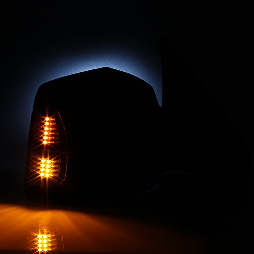 AKKON Power Heated Telescoping Turn Signal Towing Side Mirrors for Toyota Tundra & Sequoia - Enhanced Visibility & Safety for Towing & Night Driving