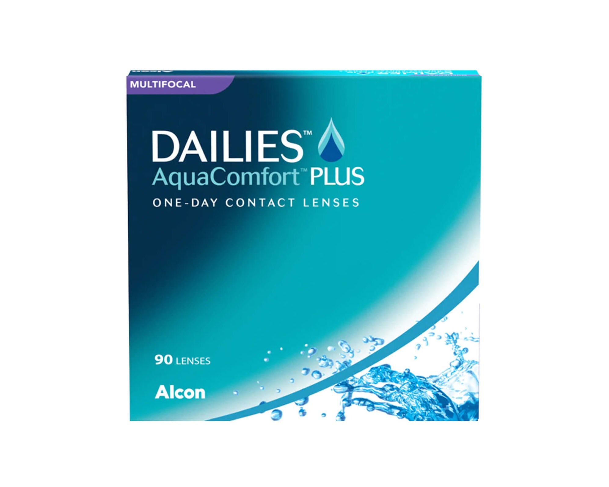 Dailies Aqua Comfort Plus Multifocal Contact Lenses (90 Pack) - Monthly Disposable for Dry Eyes & Presbyopia - Perfect for Work, Reading & Outdoor Activities