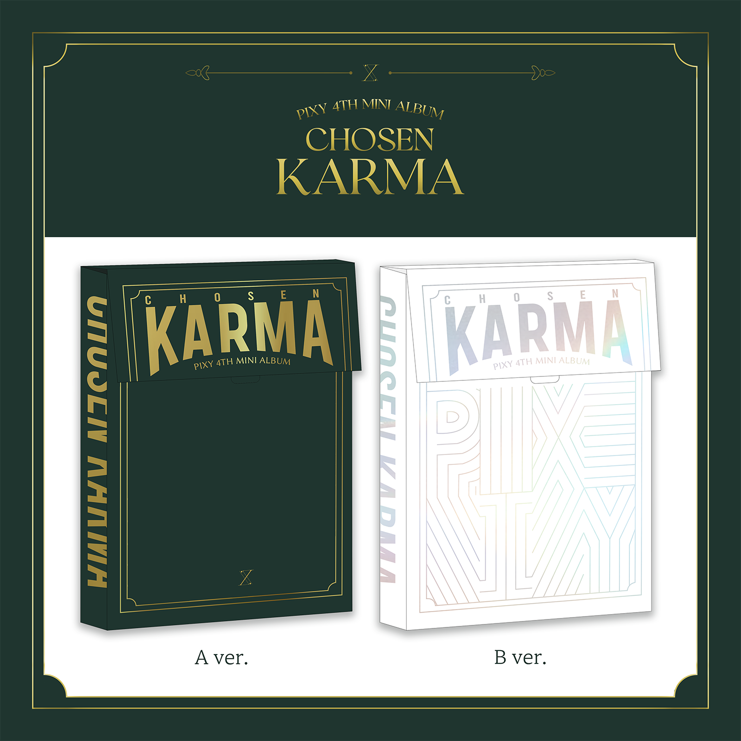 PIXY 4TH MINI ALBUM 'CHOSEN KARMA' - K-Pop Music CD for Fans | Perfect for Collectors & Gift Giving | Enjoy at Home, Parties & K-Pop Events