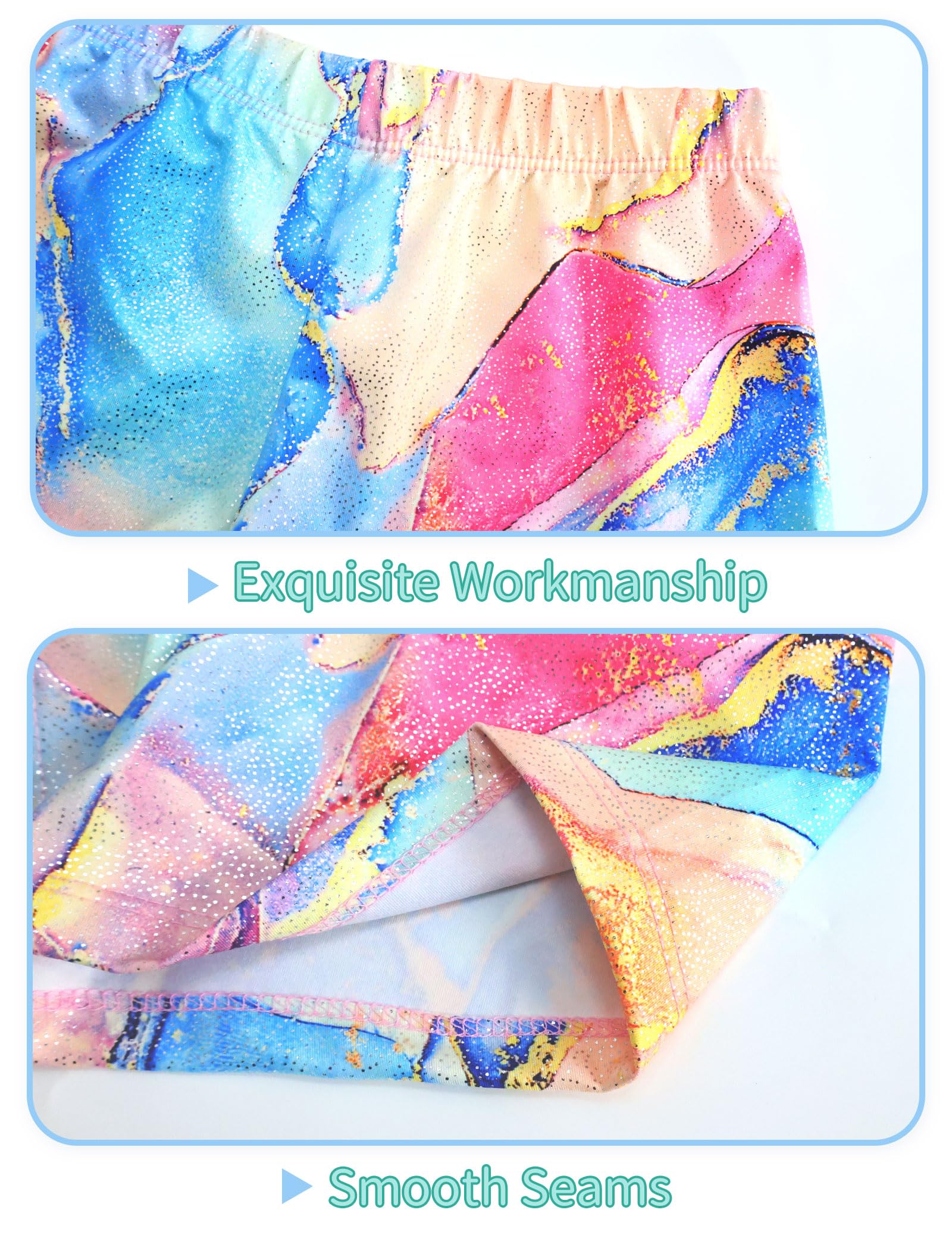 Shiny Girls Gymnastics Leotard with Shorts - Sleeveless Dance Bodysuit for Kids & Teens - Perfect for Ballet, Cheerleading, and Gymnastics Practice