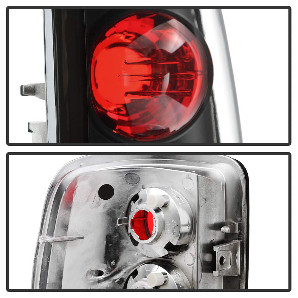 ACANII Black LED Tail Lights & Brake Lamps for 2000-2006 Chevy GMC Tahoe Suburban Yukon Denali - Pair (Driver & Passenger Side) - Perfect for Car Customization & Nighttime Safety Enhancement